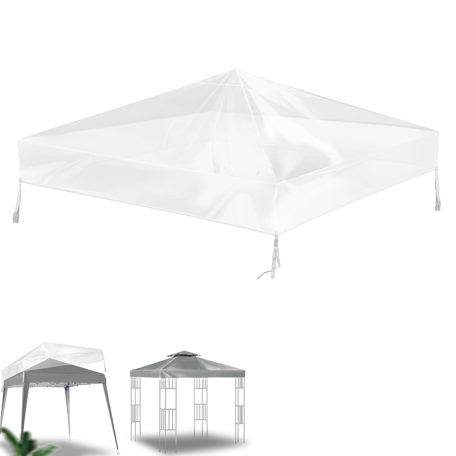 Copertura di Ricambio per Gazebo 3x3m PVC Trasparente