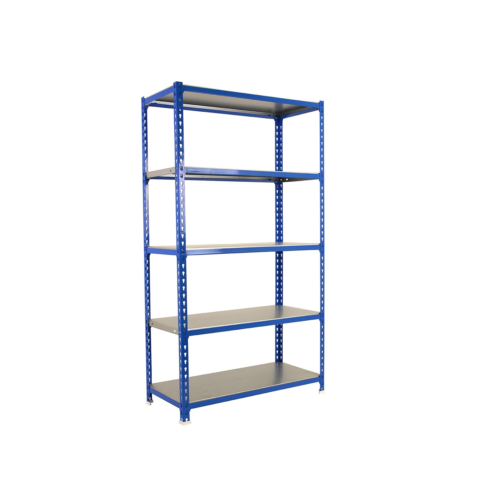 Simon Rack Scaffale Metallo Garage 5 Ripiani Blu/Zincato
