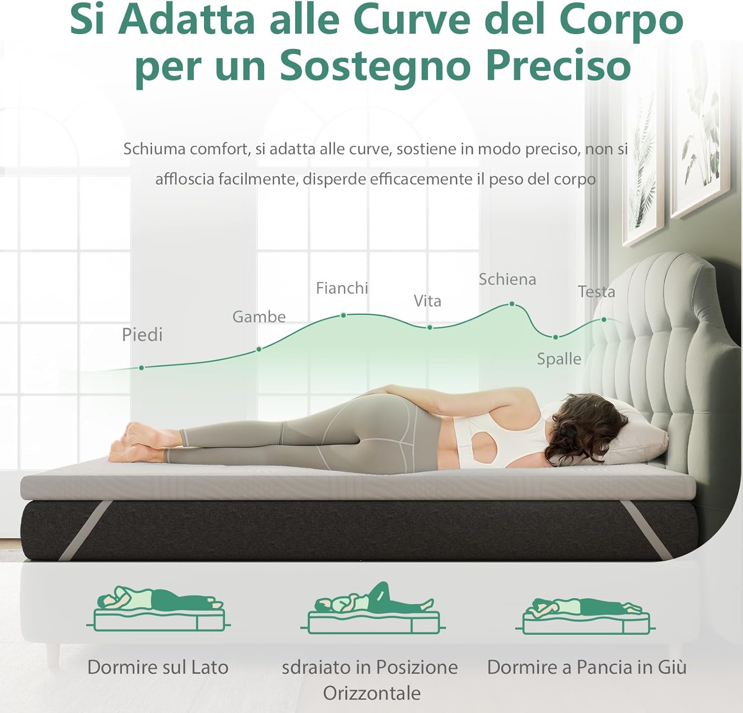 Novilla Materasso Topper 160x190 cm 7.5 cm - immagine 4