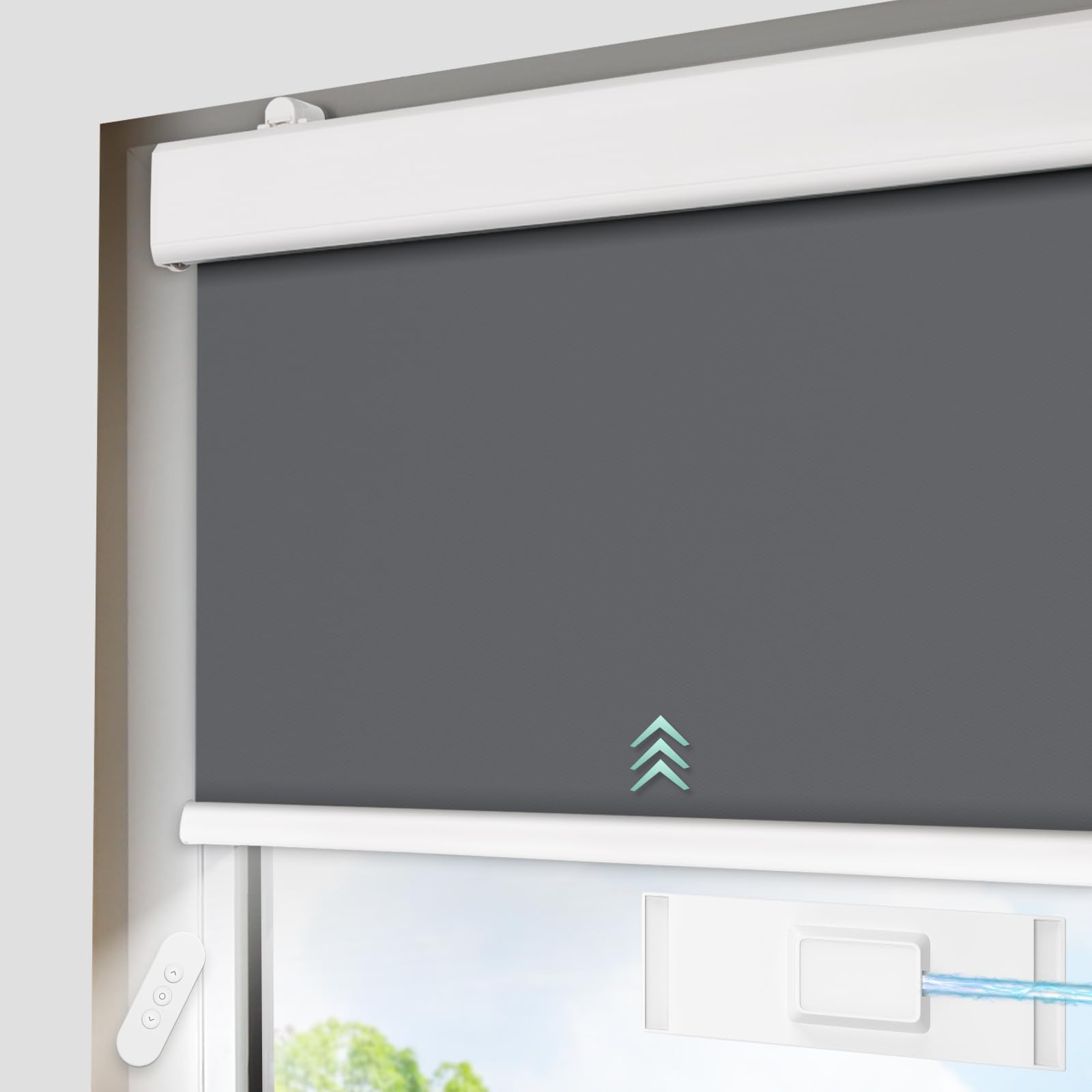 Denfoon Tenda a Rullo Elettrica Solare Antracite