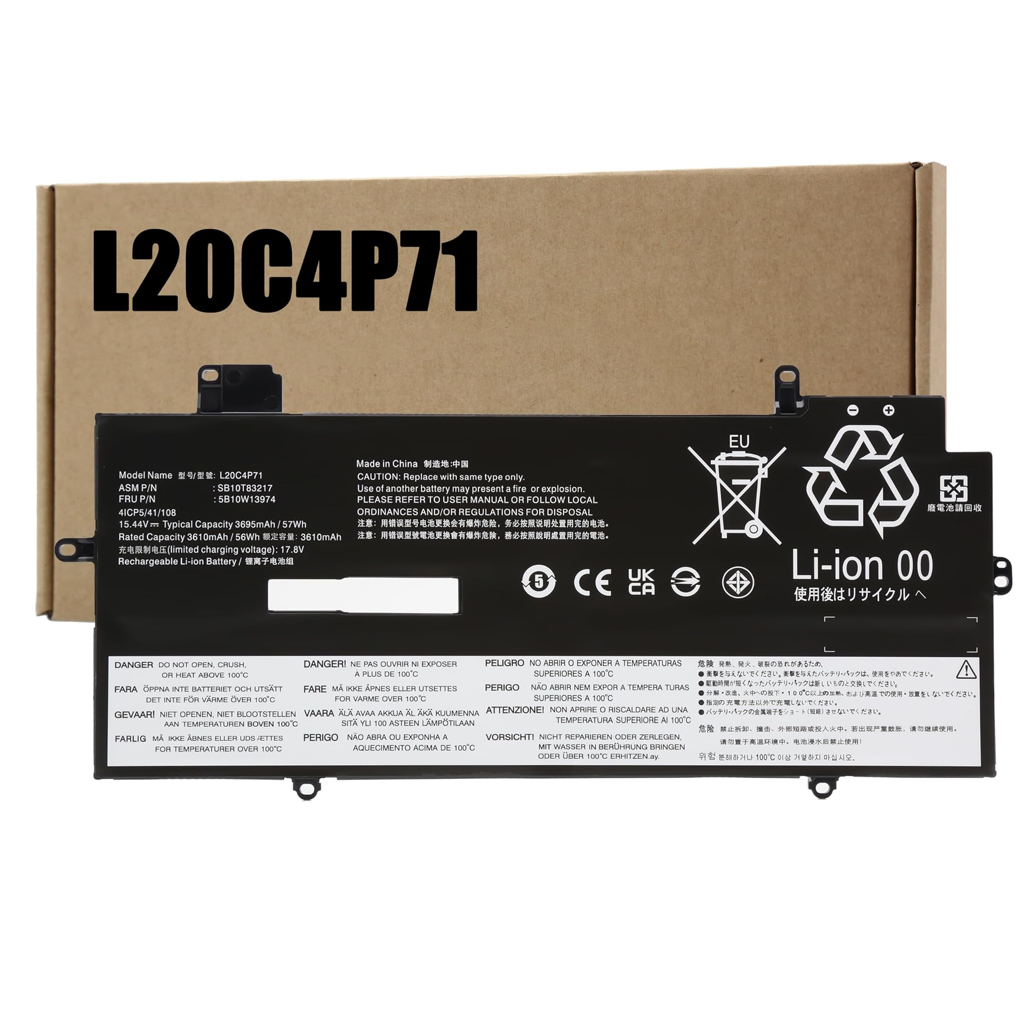 Blesys Batteria L20C4P71 per Lenovo ThinkPad X1 Carbon