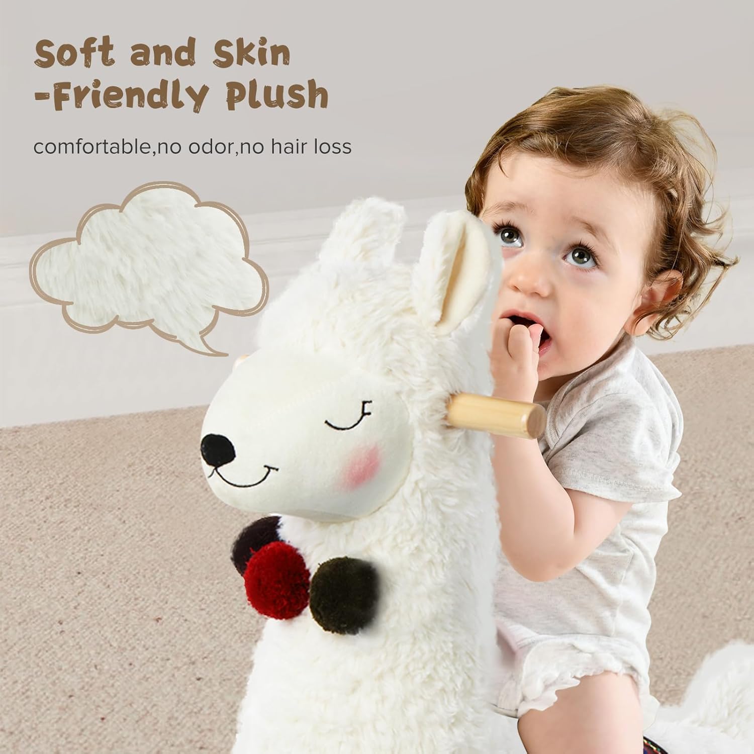 Labebe Peluche a Dondolo - Animale Alpaca - immagine 2