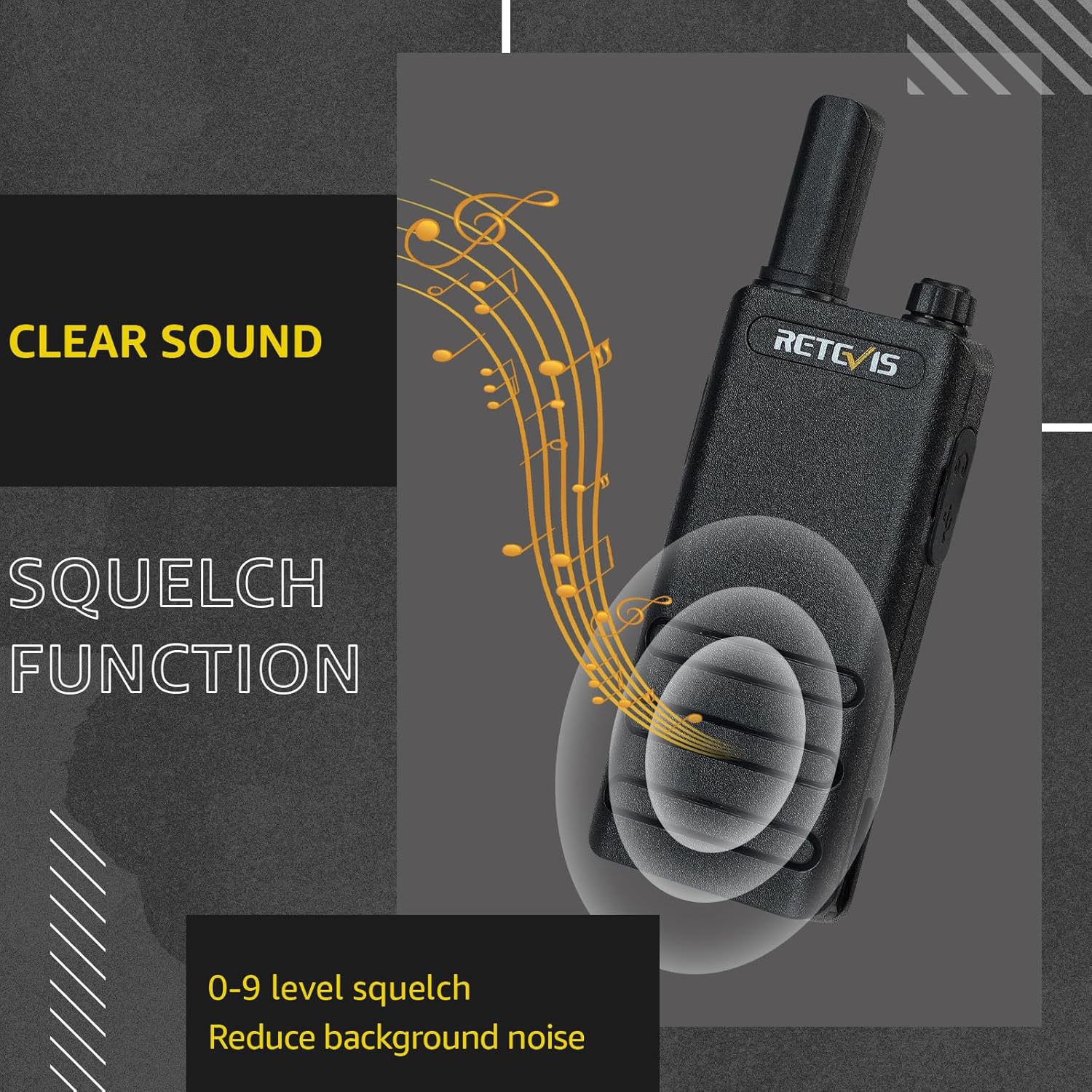 Retevis RT622P Walkie Talkie USB-C (4 Pezzi, Nero) - immagine 4