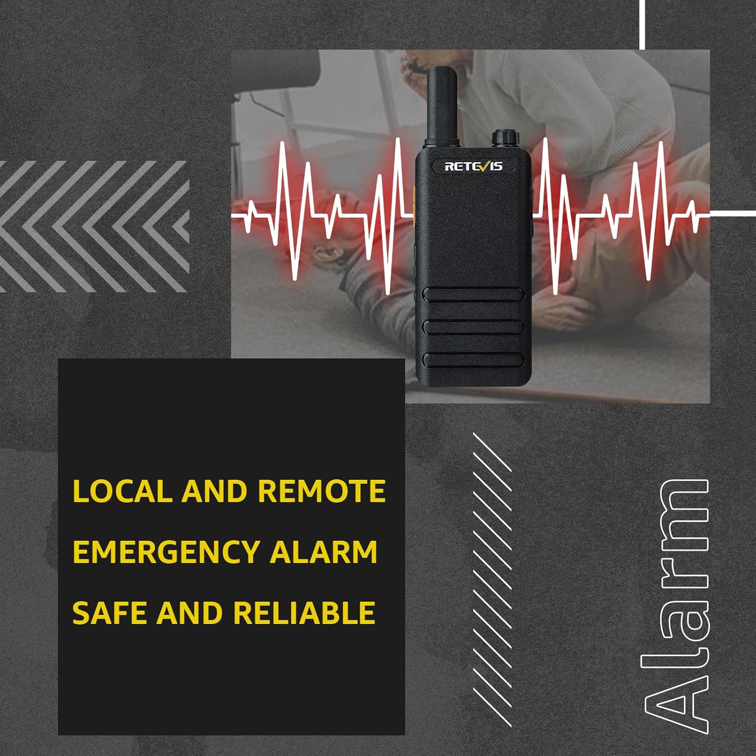 Retevis RT622P Walkie Talkie USB-C (4 Pezzi, Nero) - immagine 6