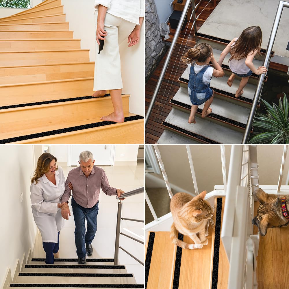 Dgn Strisce Antiscivolo per Scale 2.5cm × 20m, Nero - immagine 4