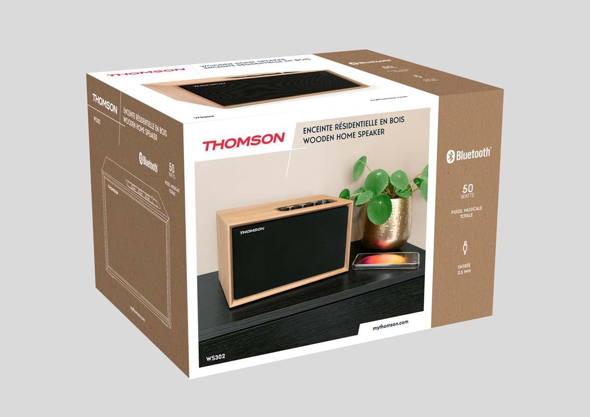 Thomson WS302 - Altoparlante Bluetooth 5.3 50W, Marrone - immagine 4