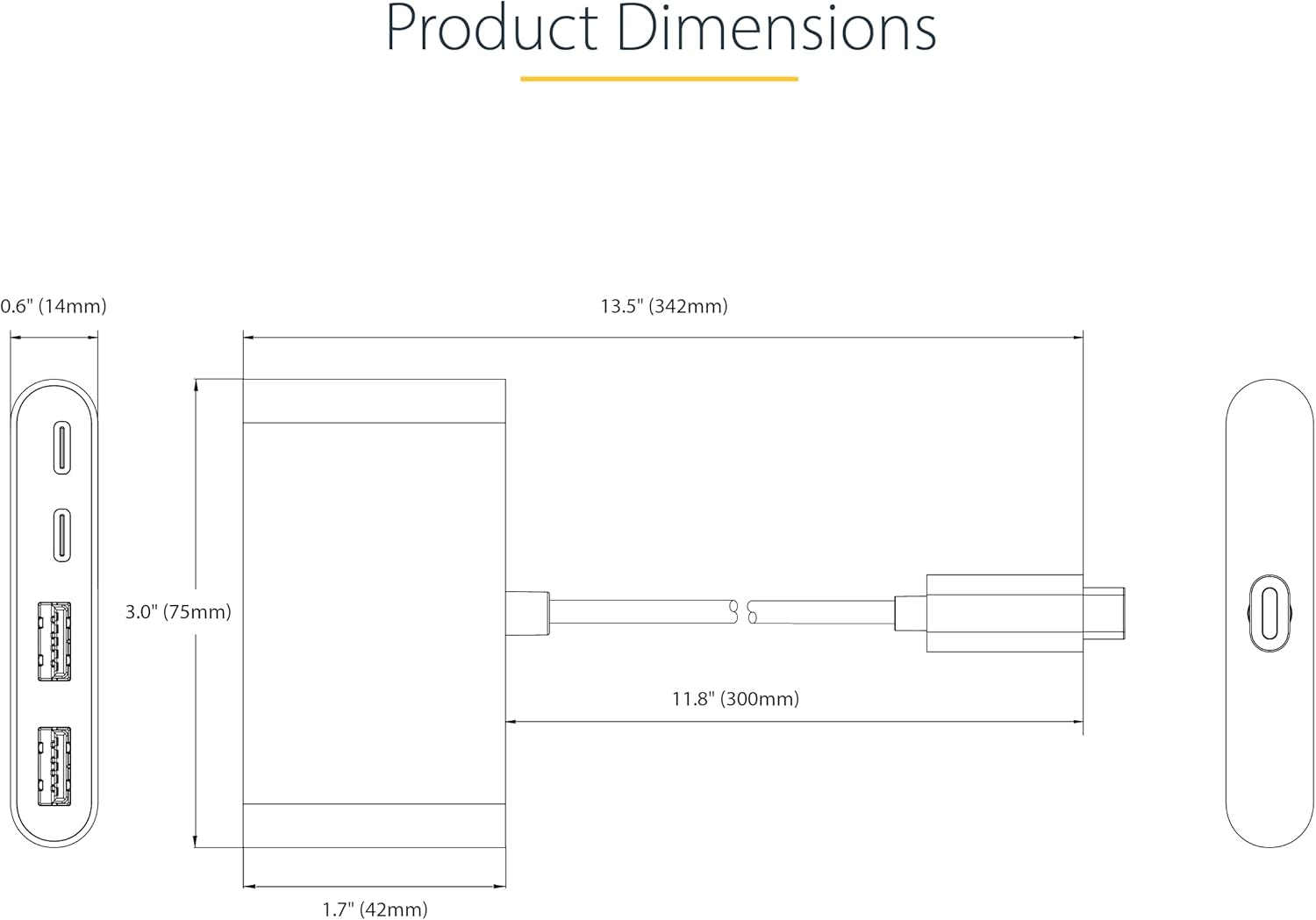 Startech.com Hub USB-C 4 Porte con Power Delivery 100W - immagine 4