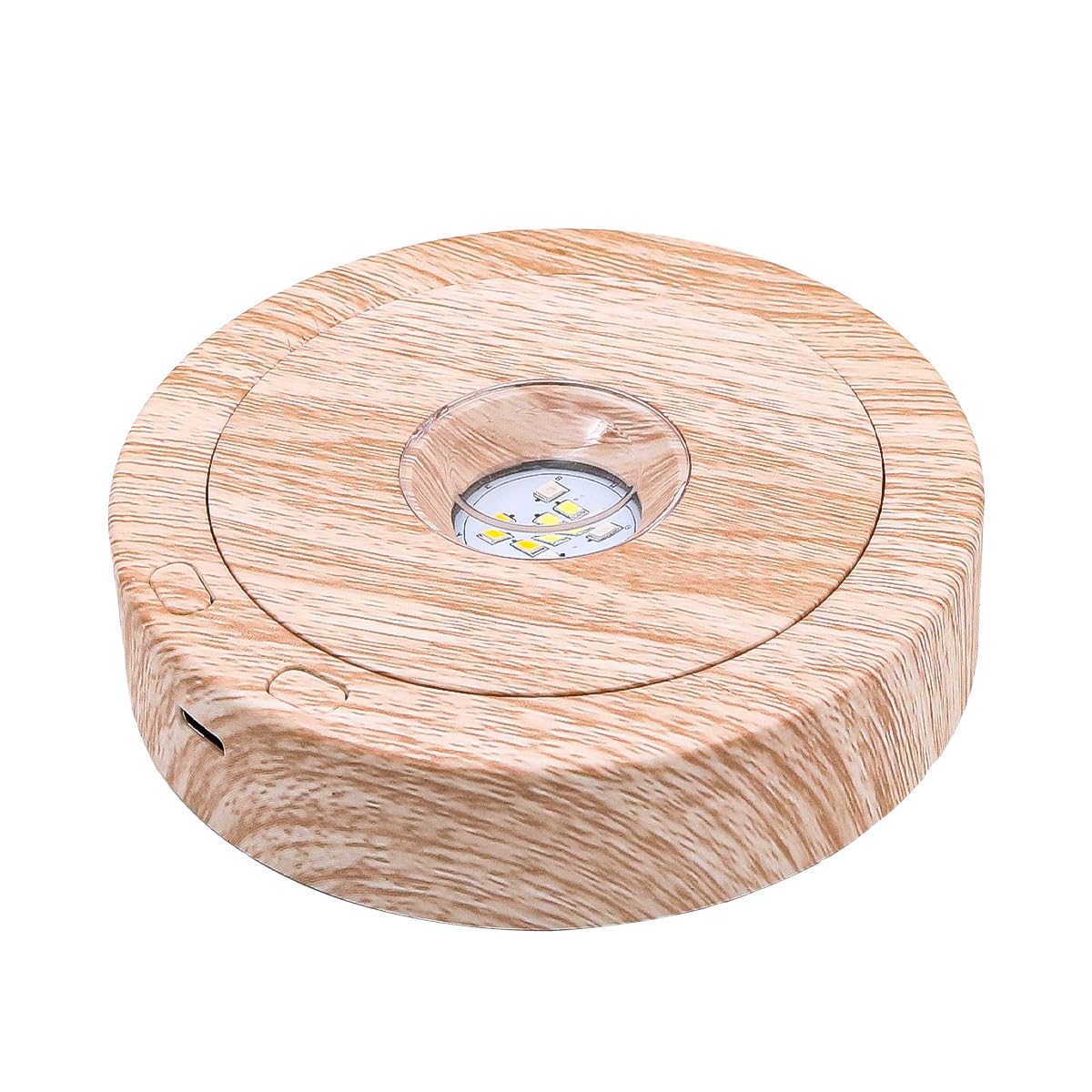 Base luminosa a LED girevole rotonda 8 modalità di luce Espositore Base per espositore da tavolo per cristalli Art. in vetro