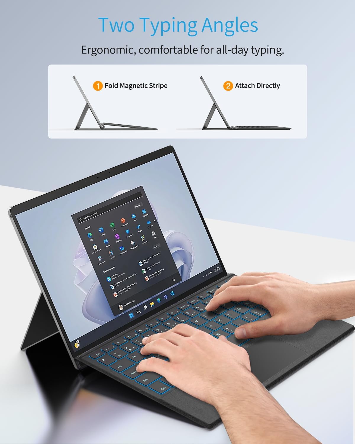 Timovo Tastiera Bluetooth AZERTY Retroilluminata - immagine 4