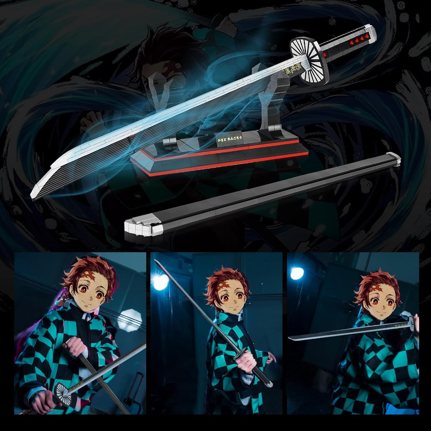 QLT Ideas Katana Cosplay Kamado Tanjiro 771 Pezzi - immagine 3