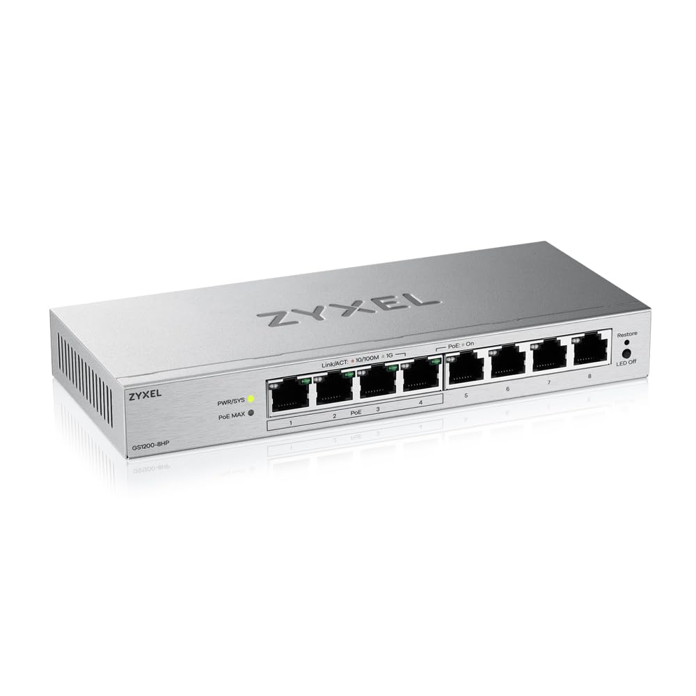Zyxel Switch PoE 8 Porte Gigabit Web Managed