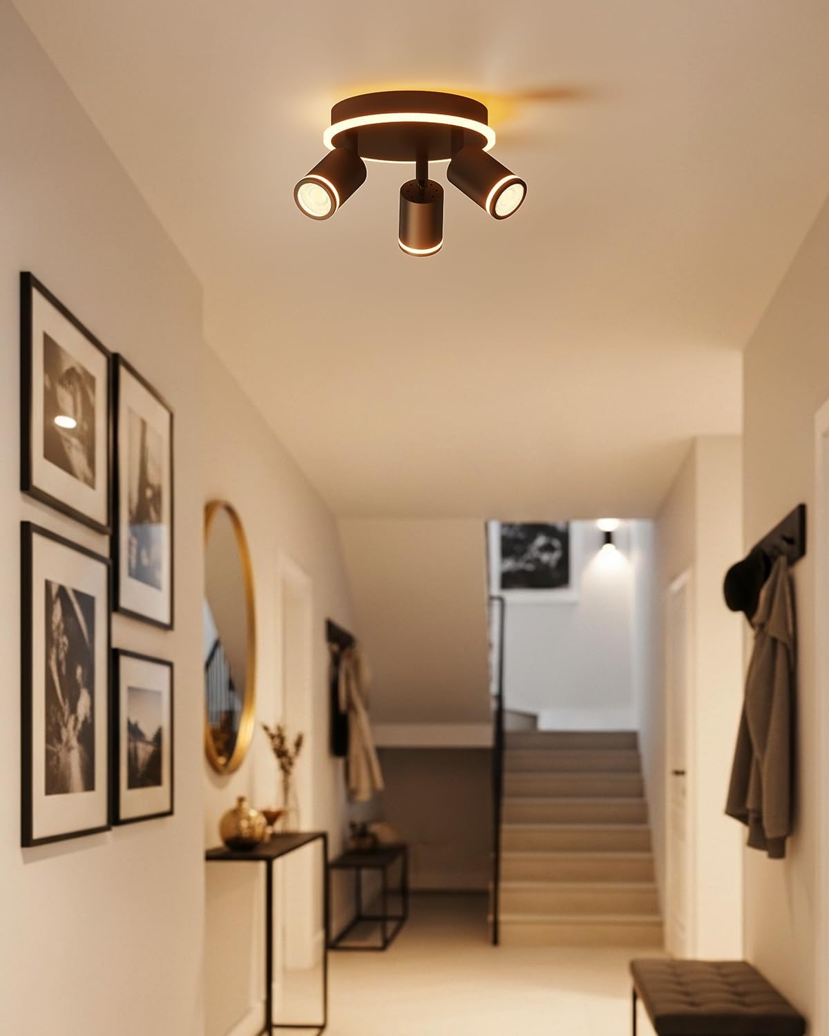 Lvwit Faretti LED Soffitto Neri 3 Orientabili - immagine 3