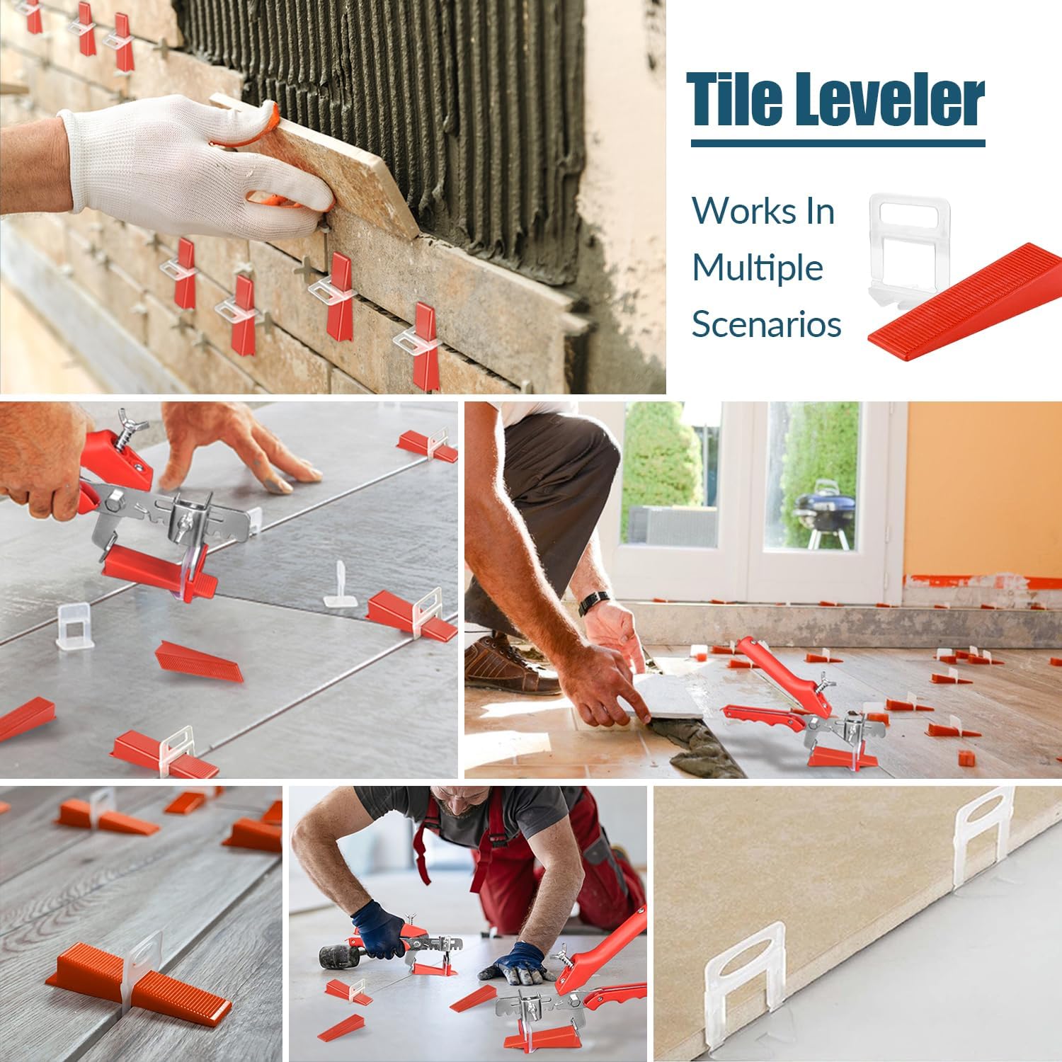 Kit Livellatori per Piastrelle con Cunei - 700 Pezzi - immagine 4