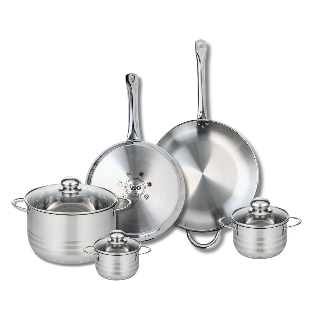 ELO 9883150 - Set 2 Padelle da Forno + 3 Pentole, Induzione