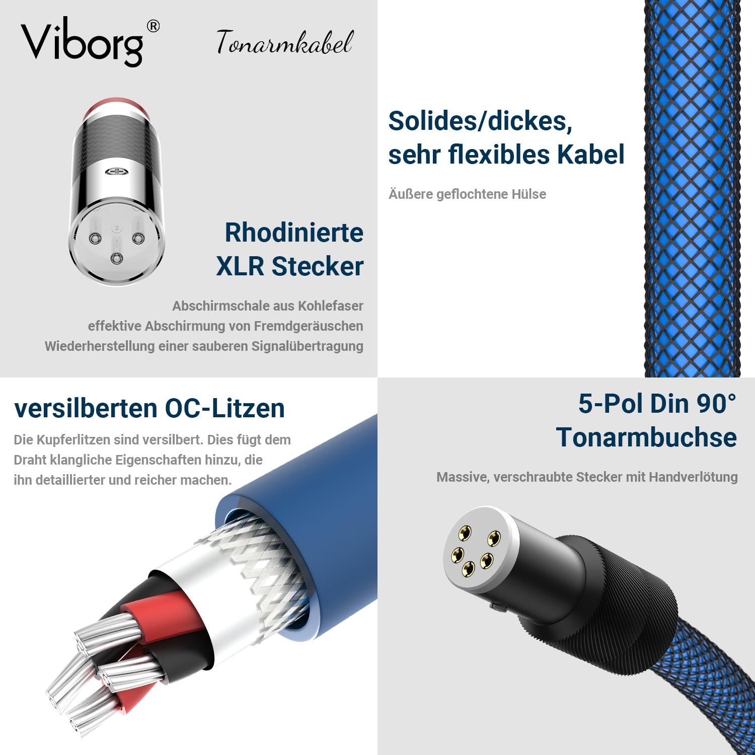 Viborg Cavo Audio High End LC802 1m - immagine 3