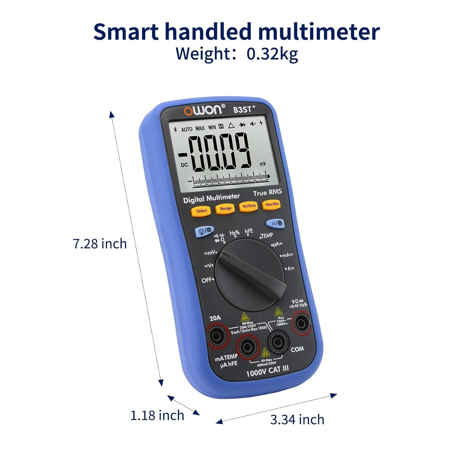 Owon Multimetro Digitale B35T+ Bluetooth 6000 Conteggi - immagine 6