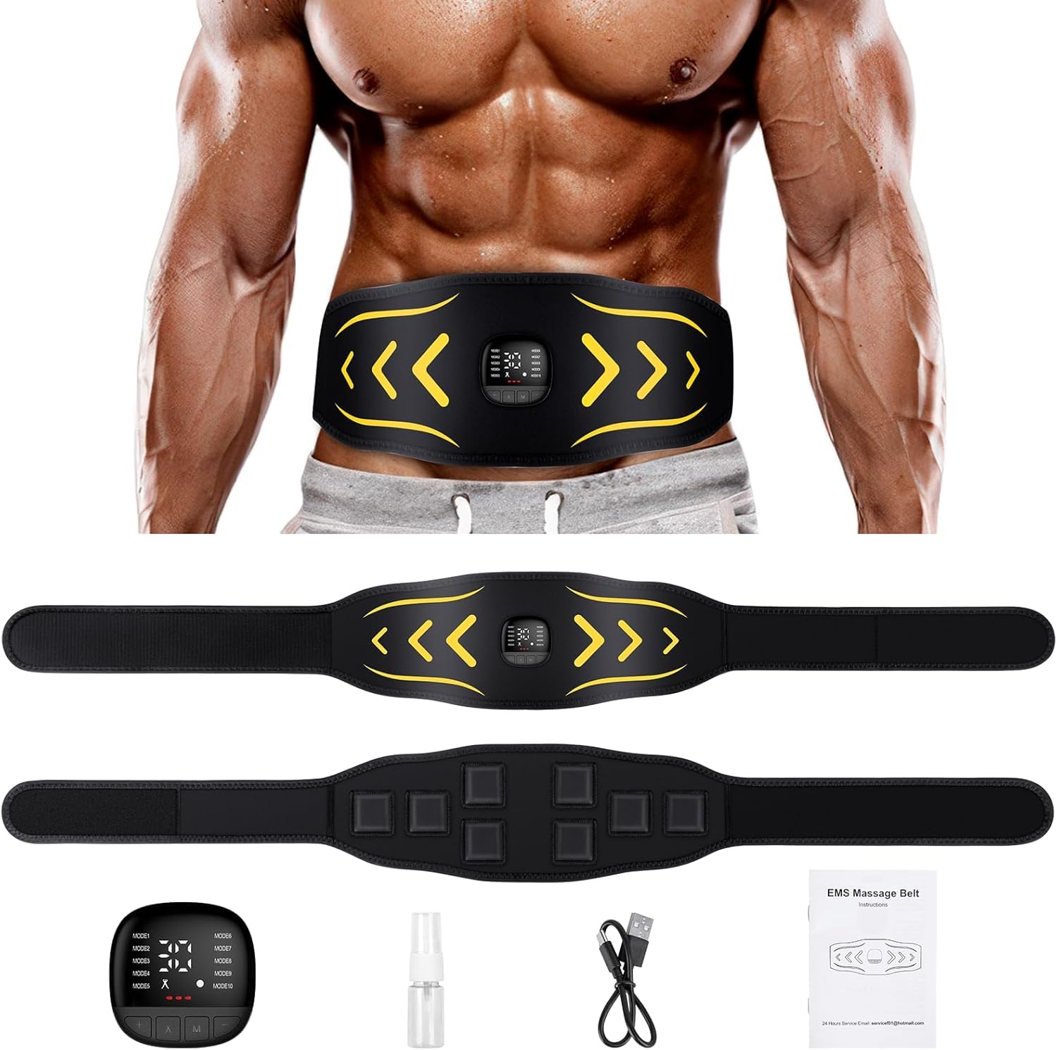 Elettrostimolatore Muscolare EMS USB Ricaricabile