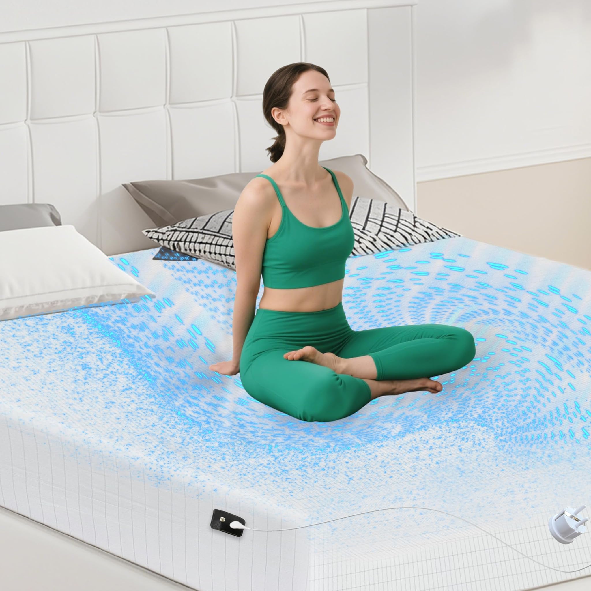 Lenzuolo con angoli elasticizzati e cavo di messa a terra, Beige