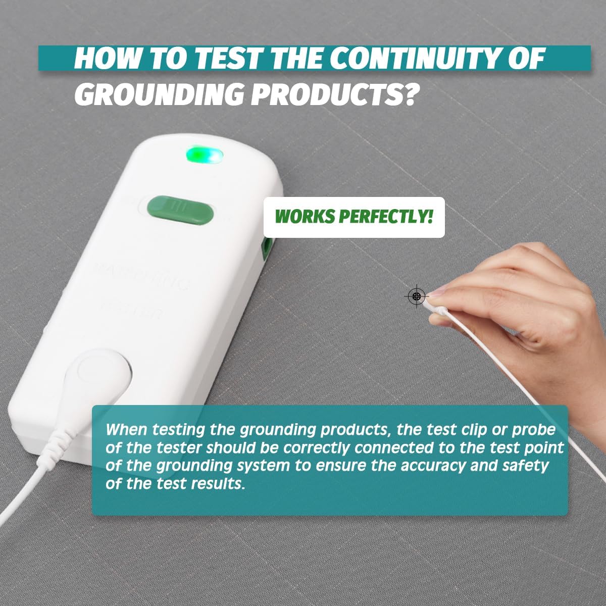 Lenzuolo con angoli elasticizzati e cavo di messa a terra, Beige - immagine 4