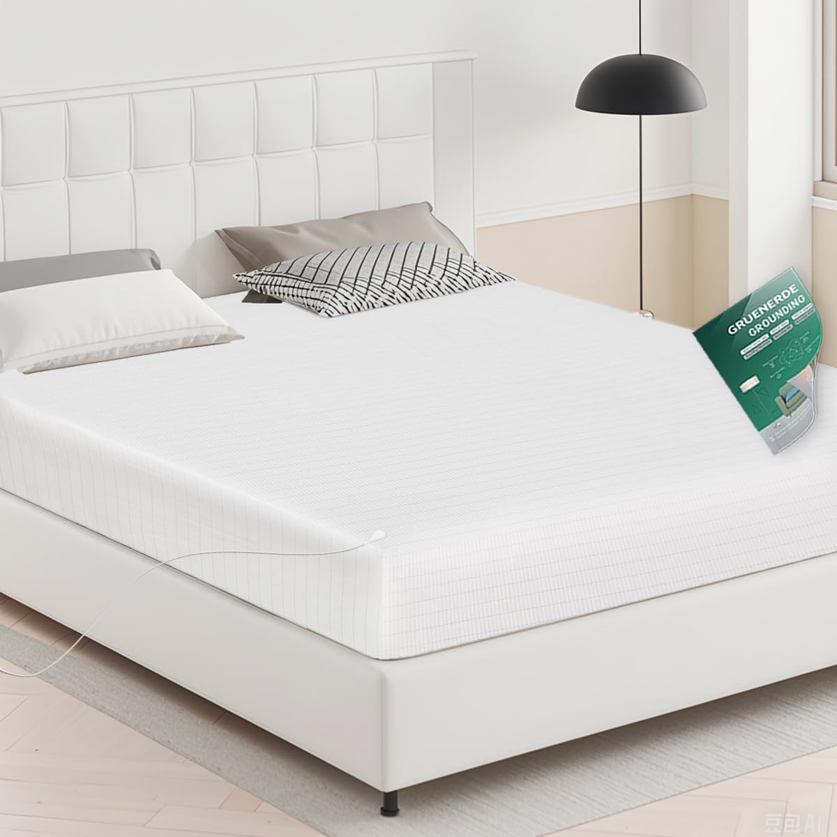 Lenzuolo con angoli elasticizzati e cavo di messa a terra, Beige - immagine 6