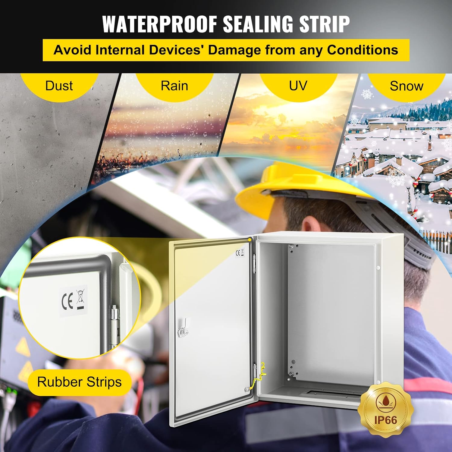 Vevor Custodia in Acciaio NEMA IP66 Impermeabile - immagine 4