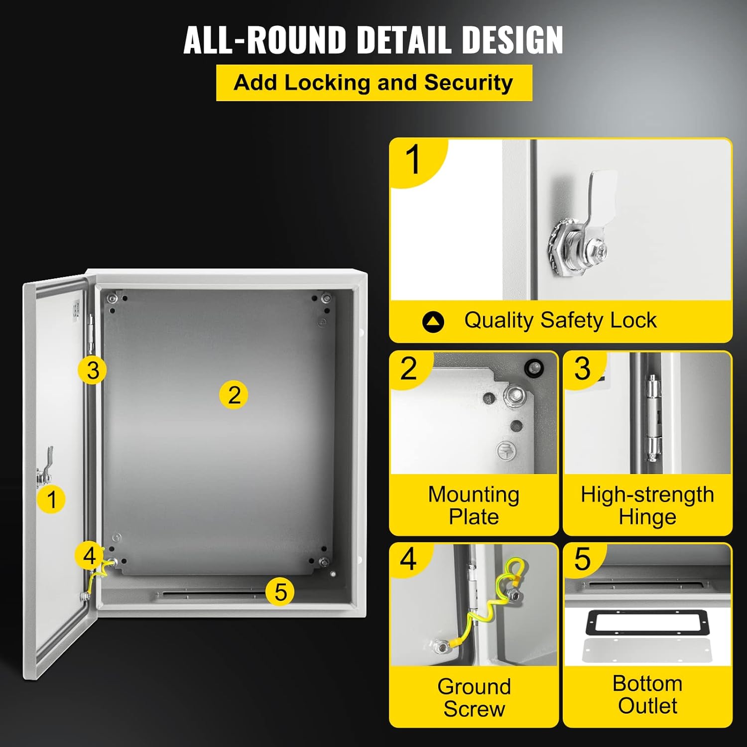 Vevor Custodia in Acciaio NEMA IP66 Impermeabile - immagine 5