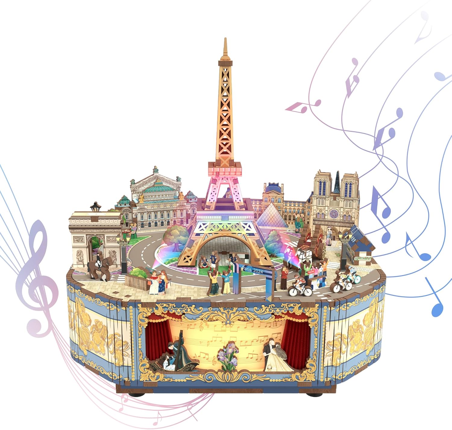 Tonecheer Carillon in Legno Puzzle 3D - Parigi Romantica - immagine 1