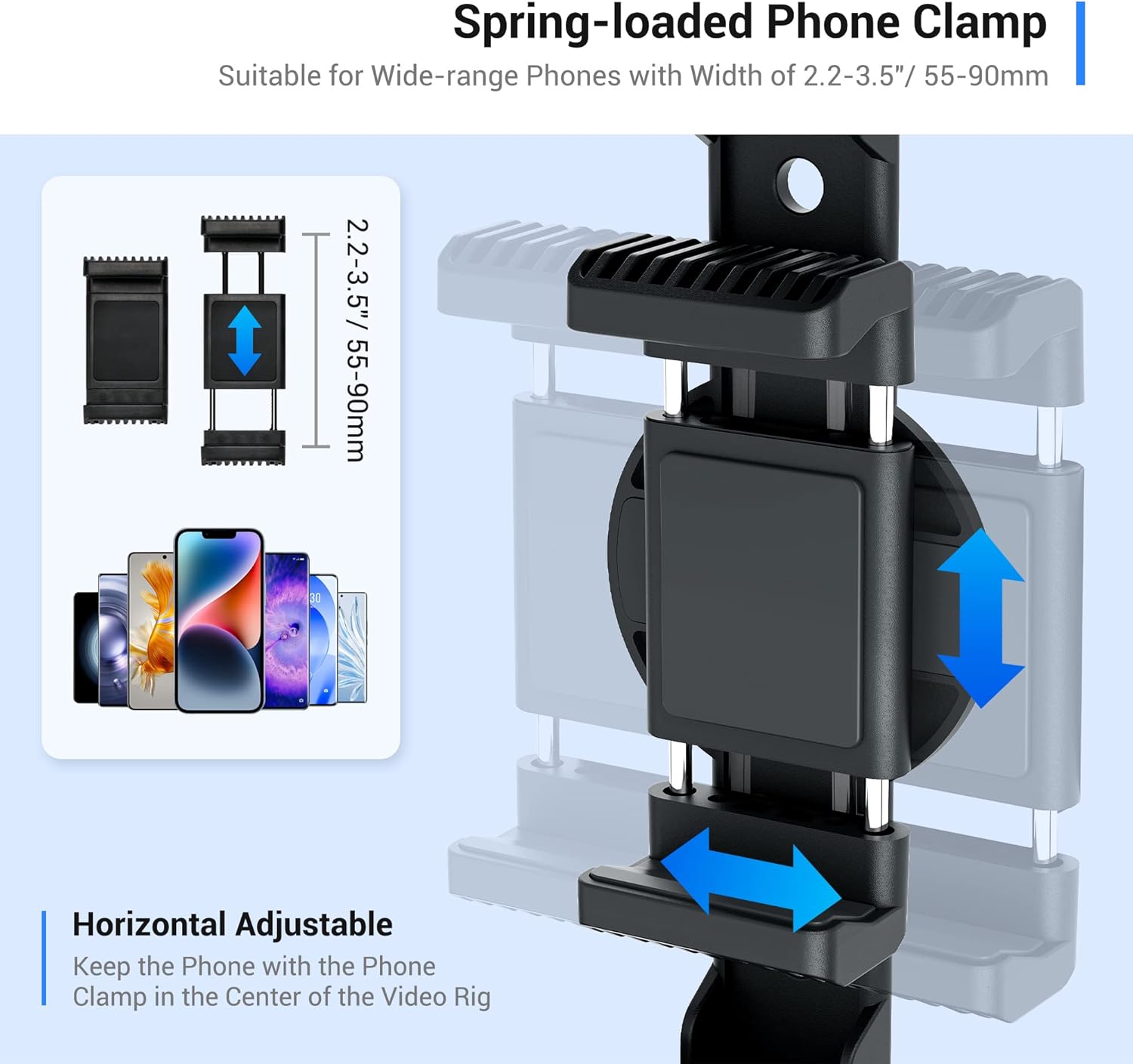 Jjc Supporto Video Universale Smartphone con Telecomando Bluetooth - immagine 8