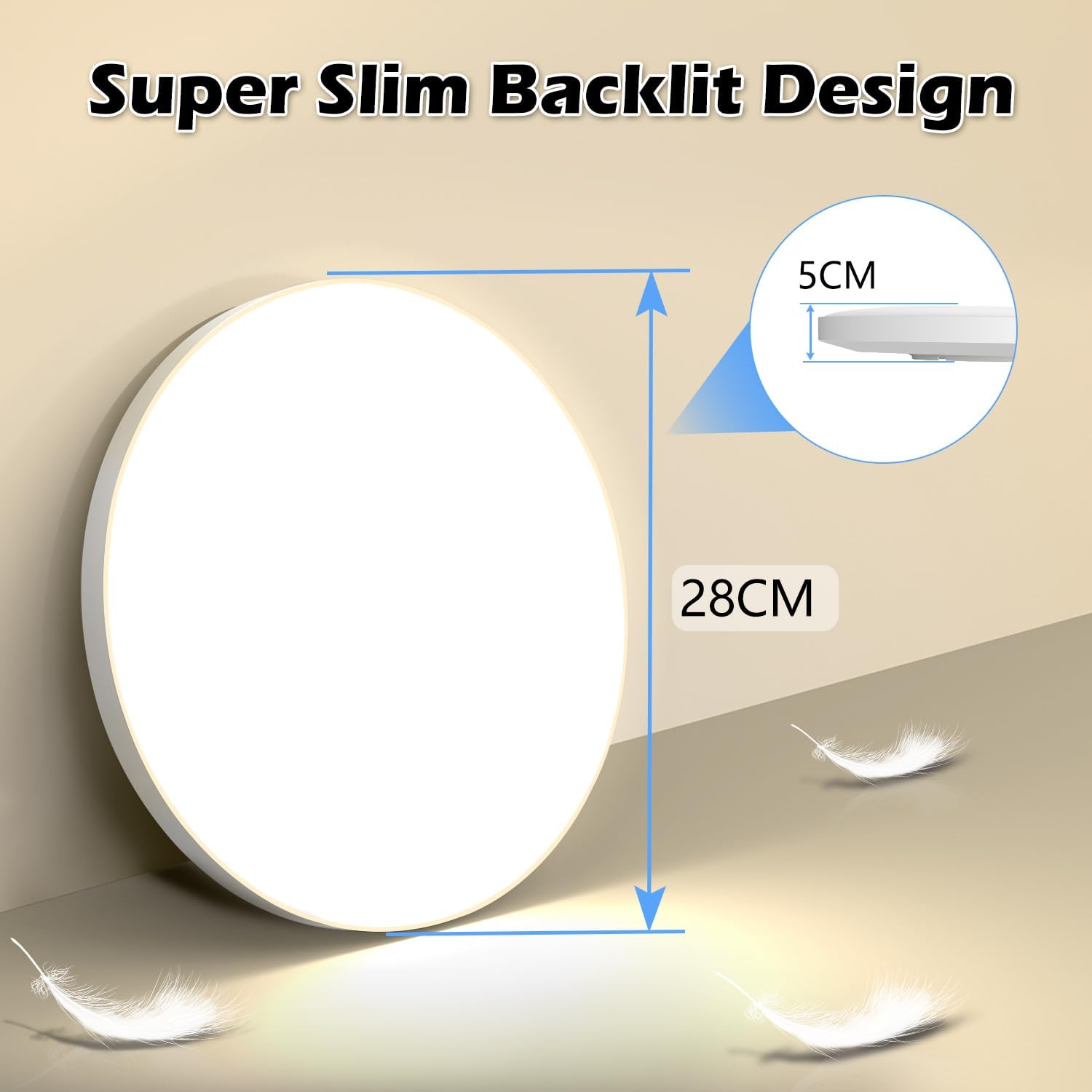 Ouila Plafoniera LED Soffitto 24W 4000K Ø28CM - immagine 3