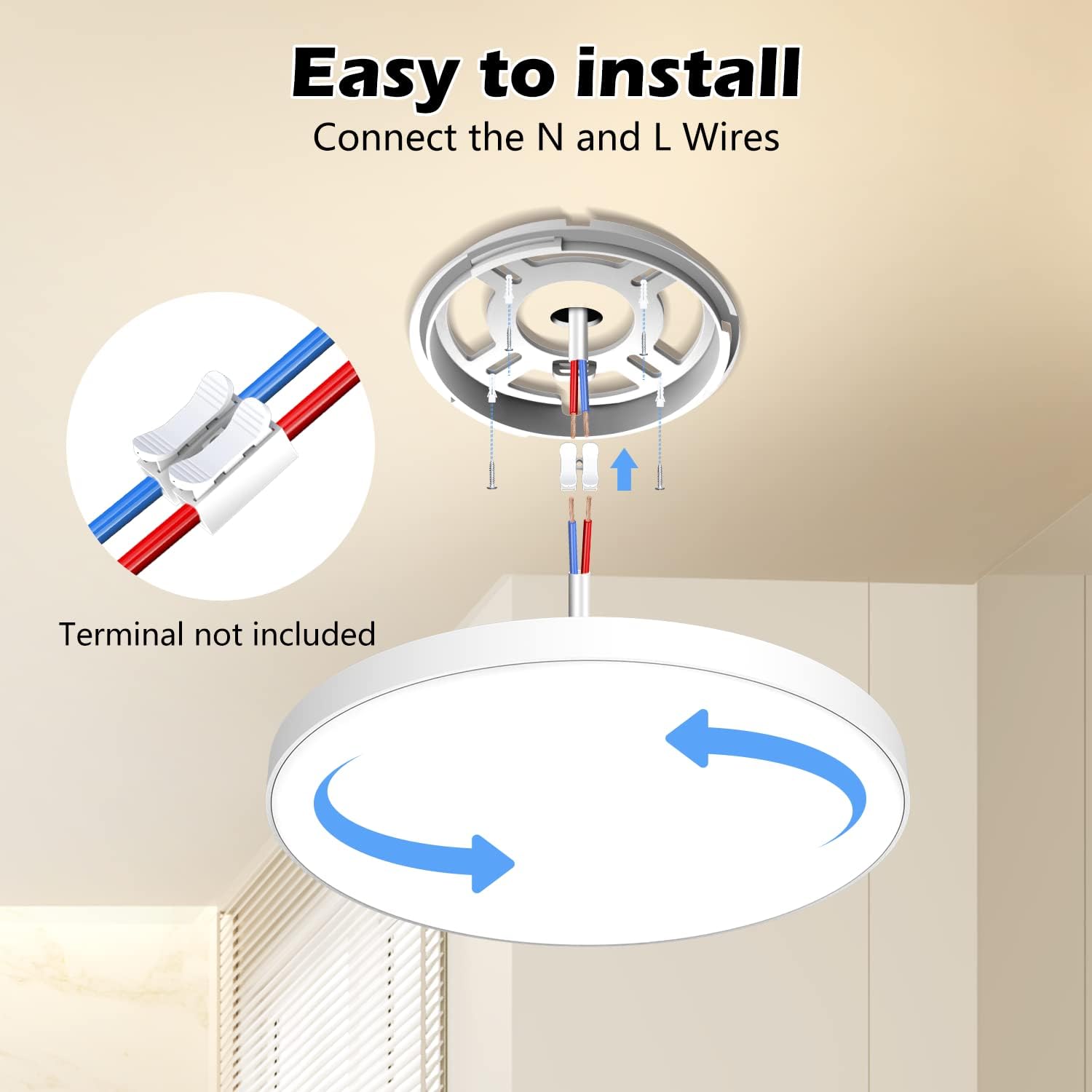 Ouila Plafoniera LED Soffitto 24W 4000K Ø28CM - immagine 5