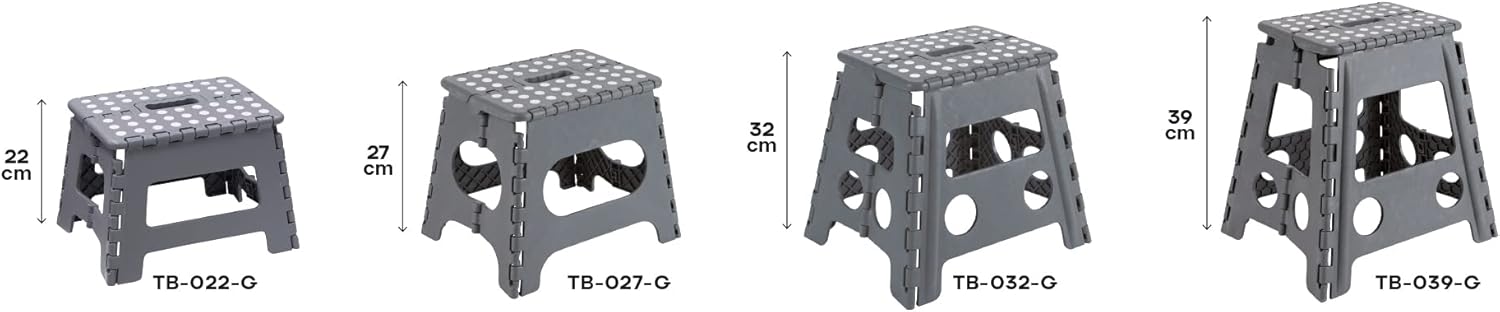 Arregui TB-039-G Sgabello Pieghevole Multiuso 39cm, Grigio - immagine 3