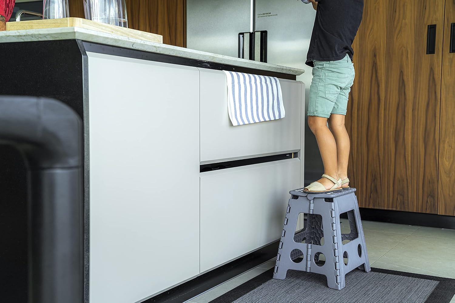 Arregui TB-039-G Sgabello Pieghevole Multiuso 39cm, Grigio - immagine 5