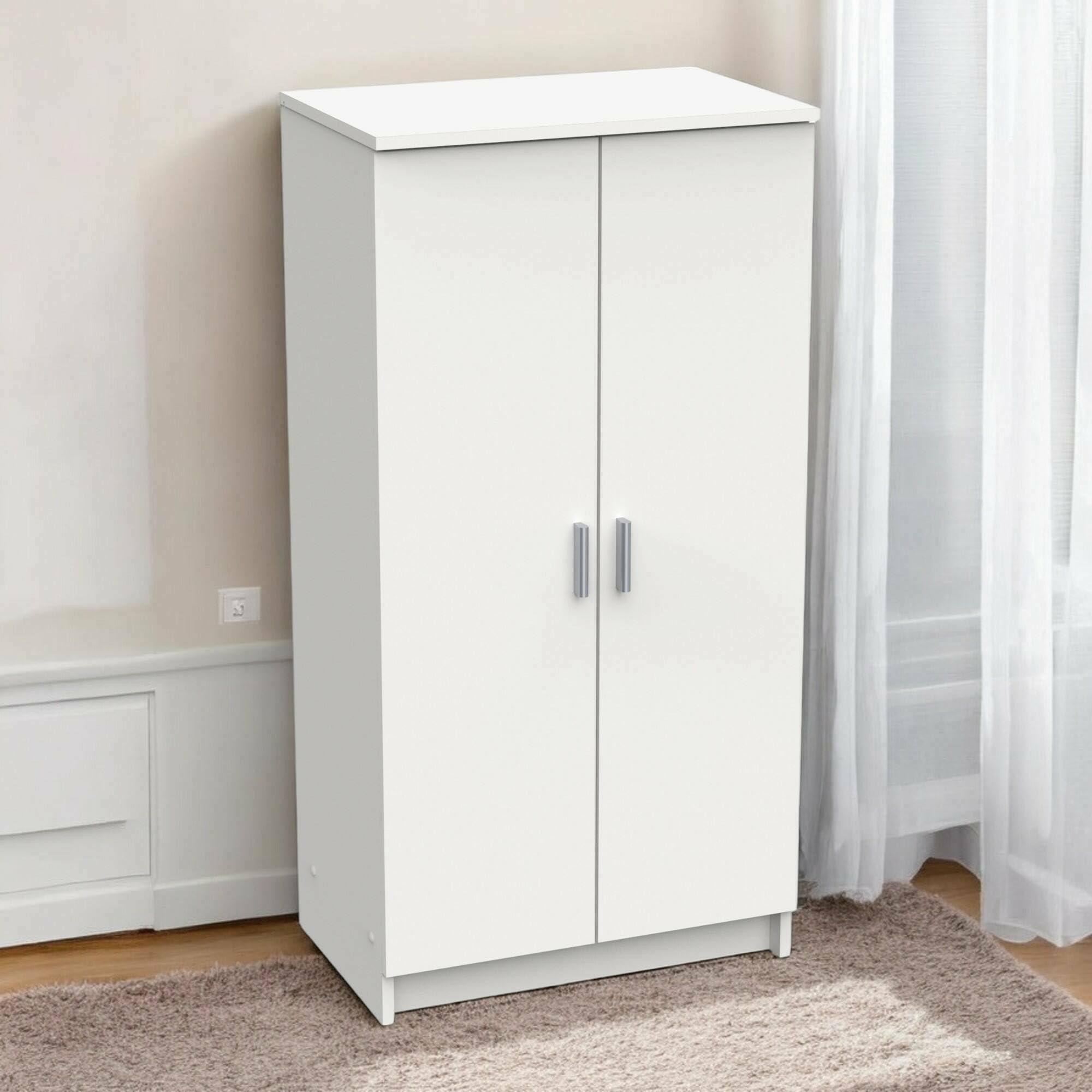 Dmora Armadio Multiuso 2 Ante Tarn, Bianco Opaco