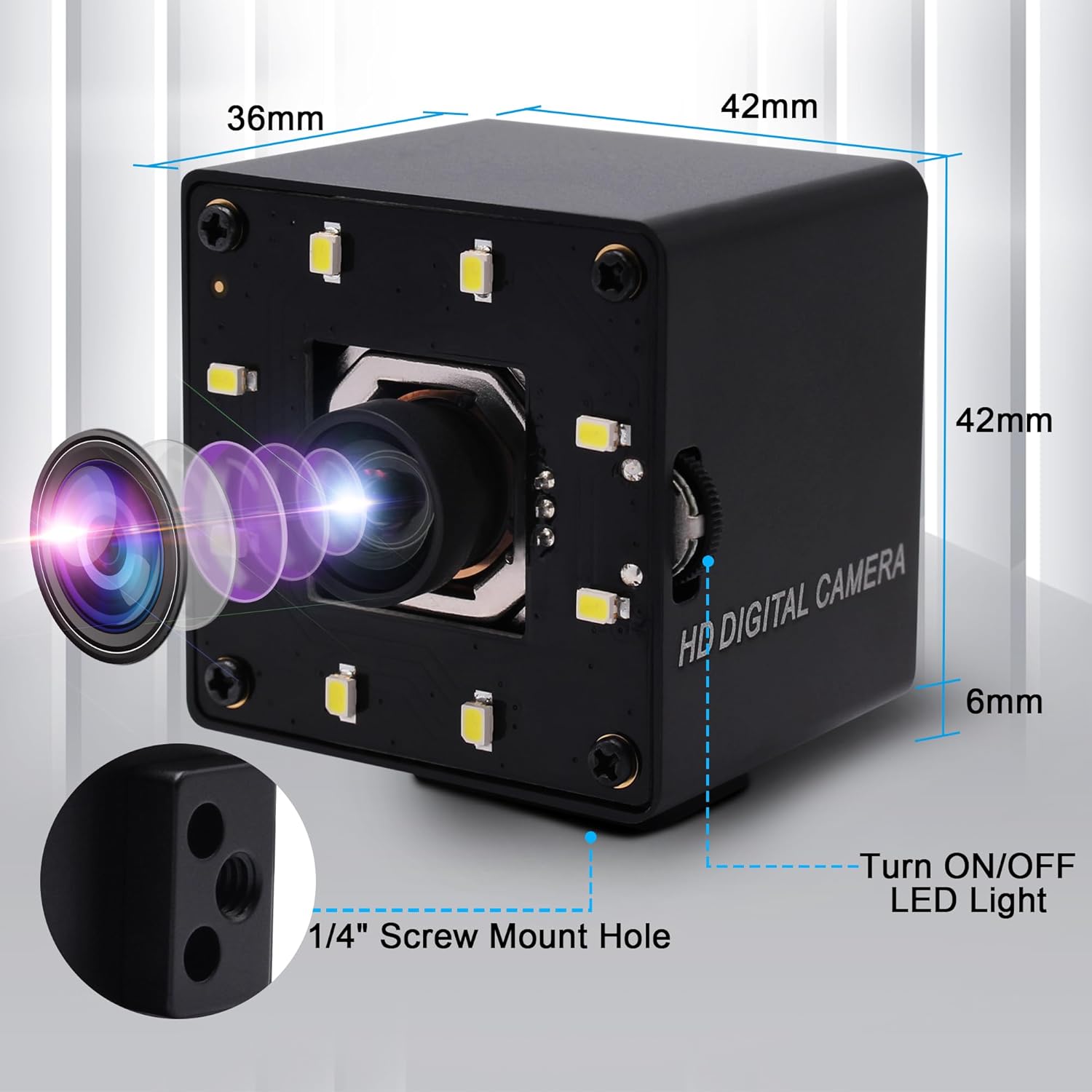 Svpro Modulo Fotocamera Autofocus 12 MP 4K - immagine 5