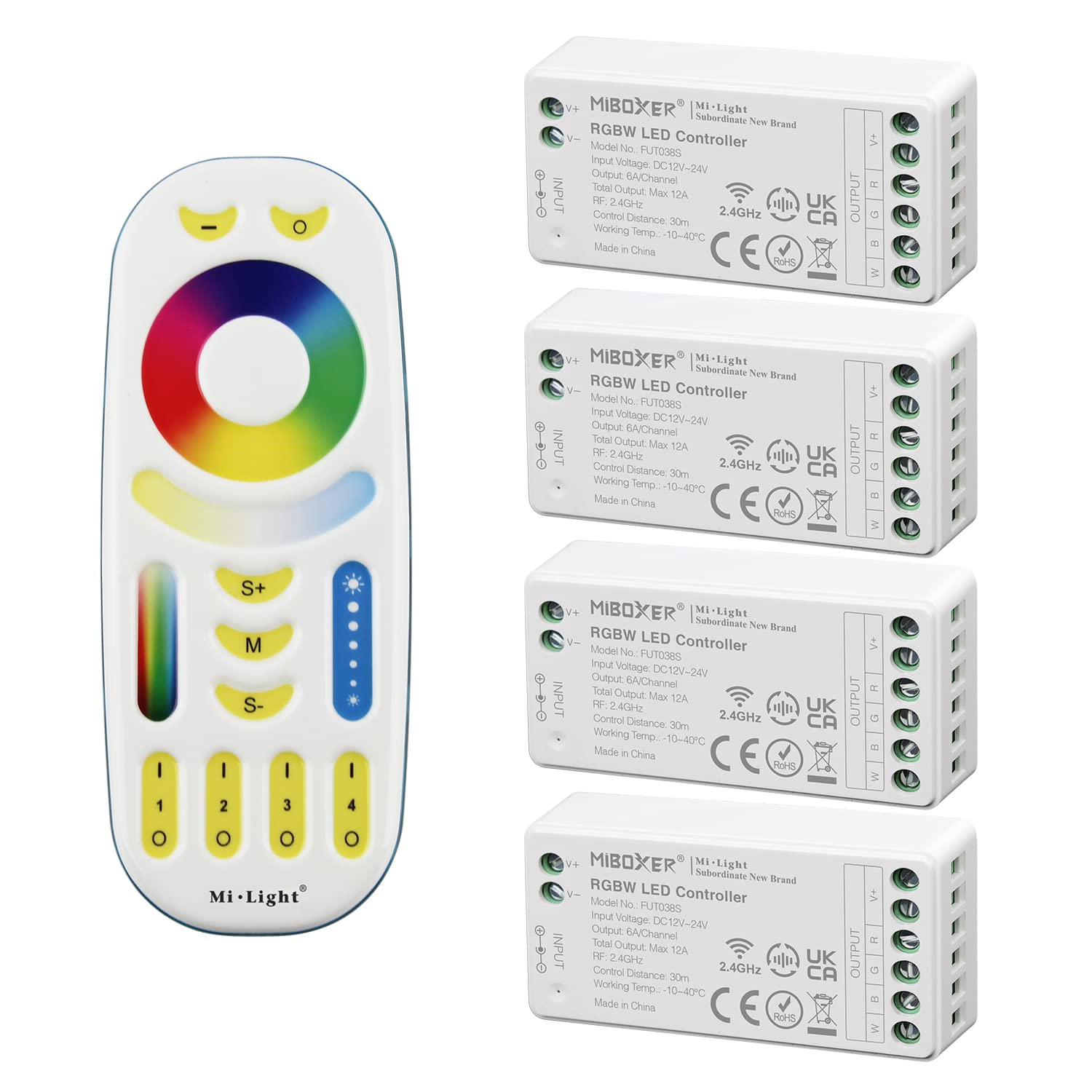 Lighteu® Kit Miboxer - 4 Controller Strisce LED RGBW