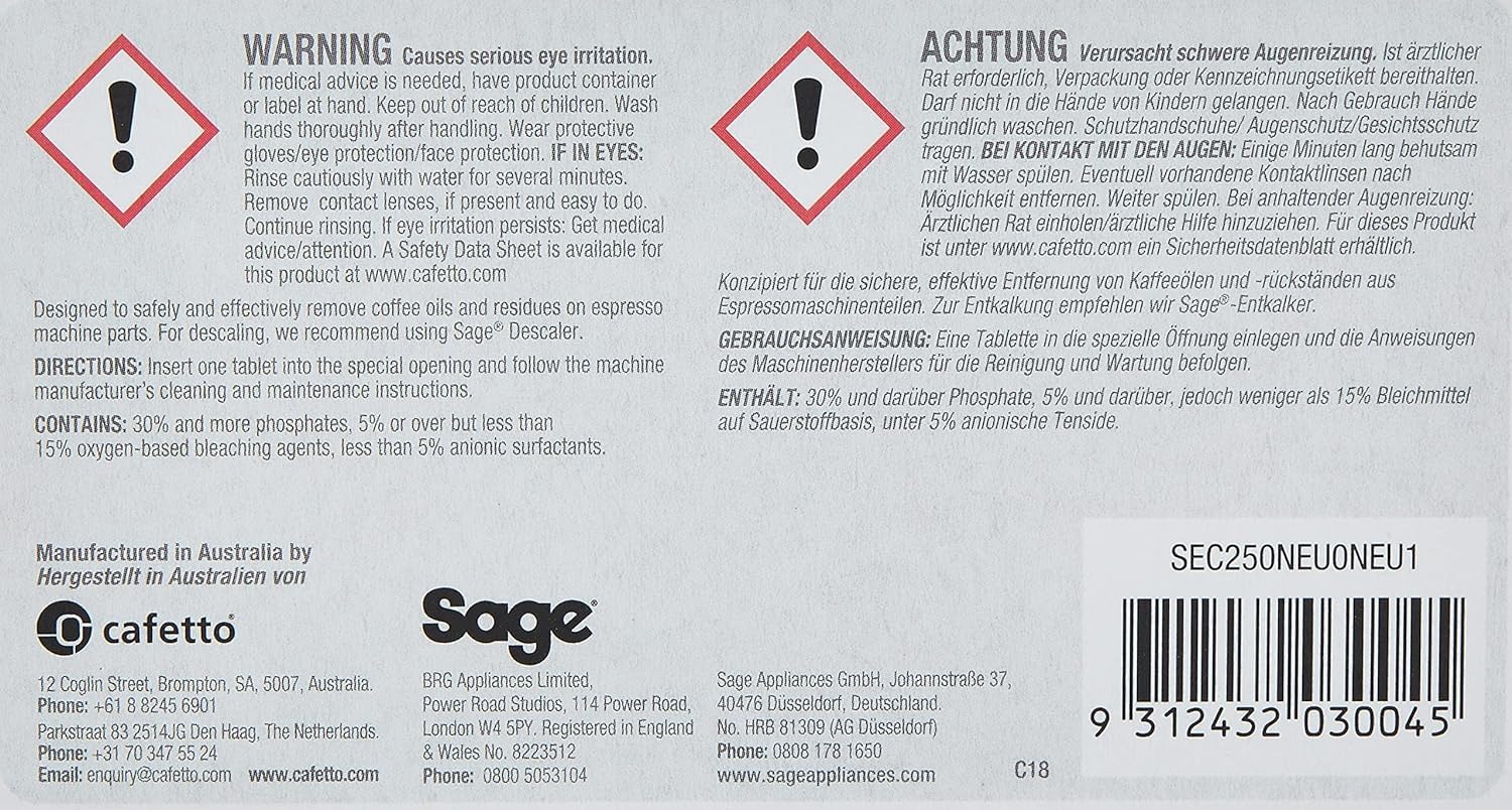 Sage Compresse per la Pulizia dell'Espresso - 8 Pezzi - immagine 3