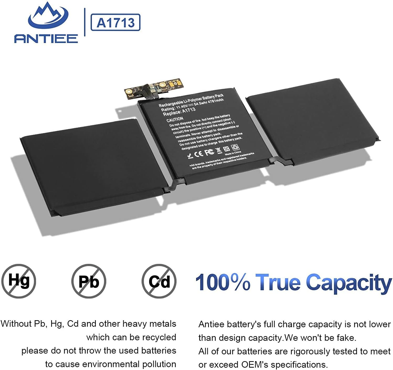 Antiee A1713 - Batteria MacBook Pro 13" 54.5Wh - immagine 5