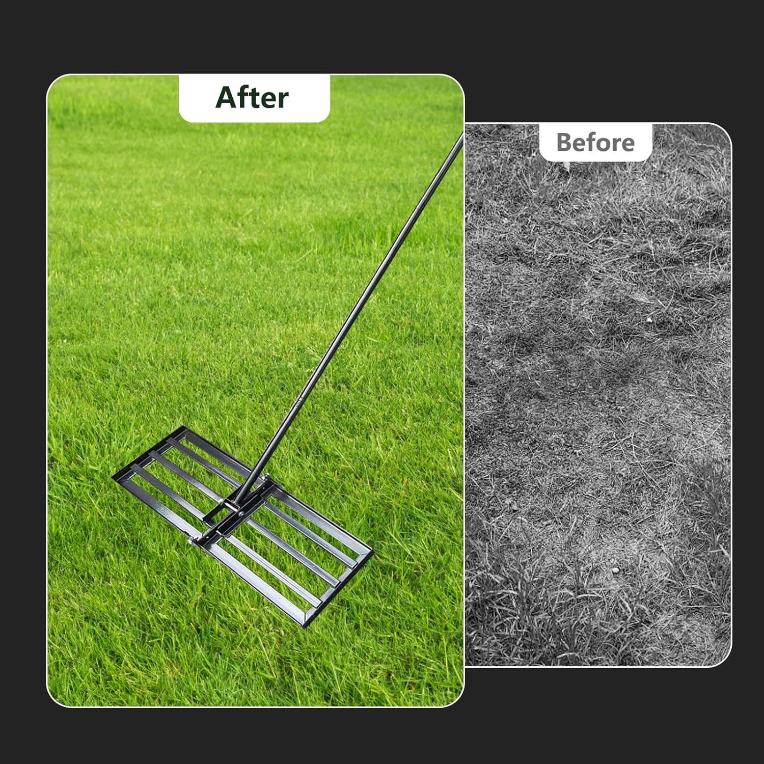 Rastrello Livellatore per Prato con Manico 198 cm - immagine 7