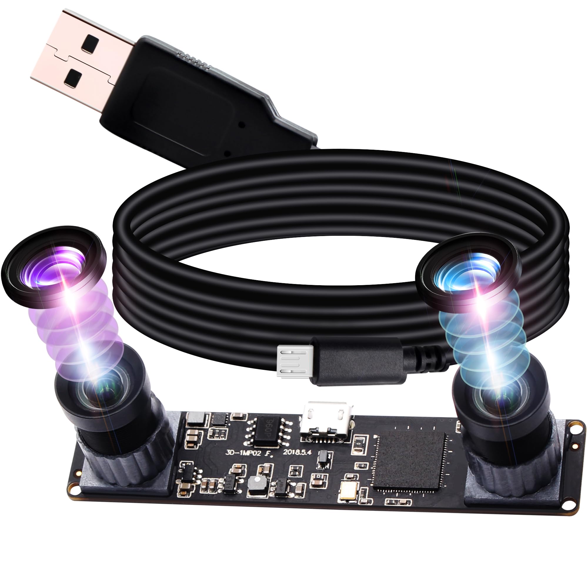 Modulo Fotocamera USB Doppio Obiettivo 960p 60fps 3D Stereo