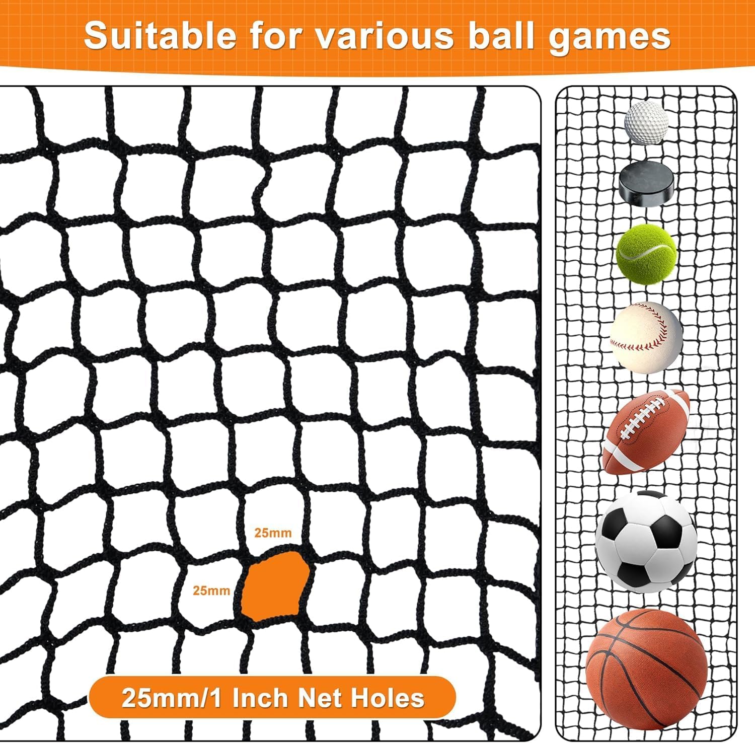 Rete da Golf 3x6M Nera Poliestere - immagine 3