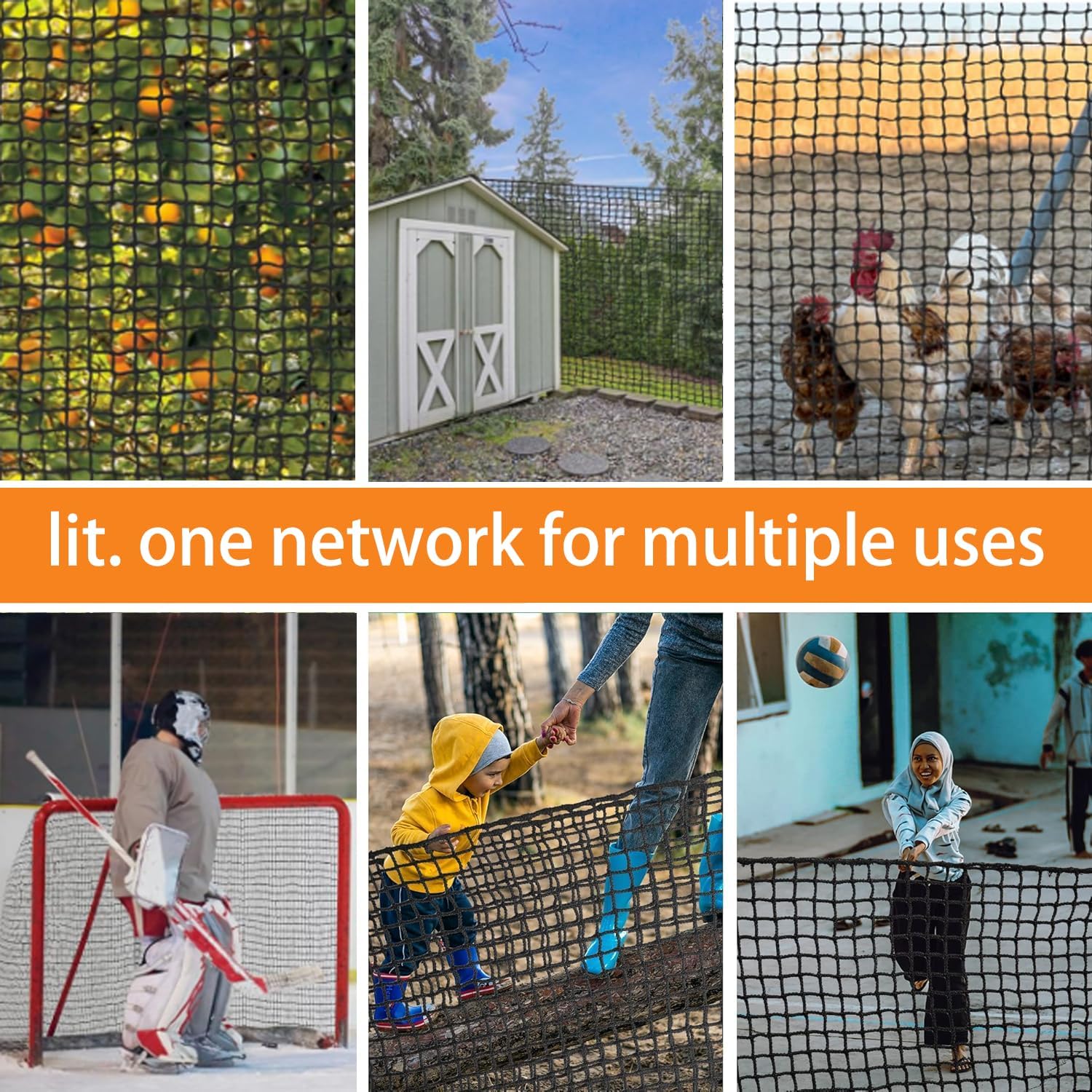 Rete da Golf 3x6M Nera Poliestere - immagine 5