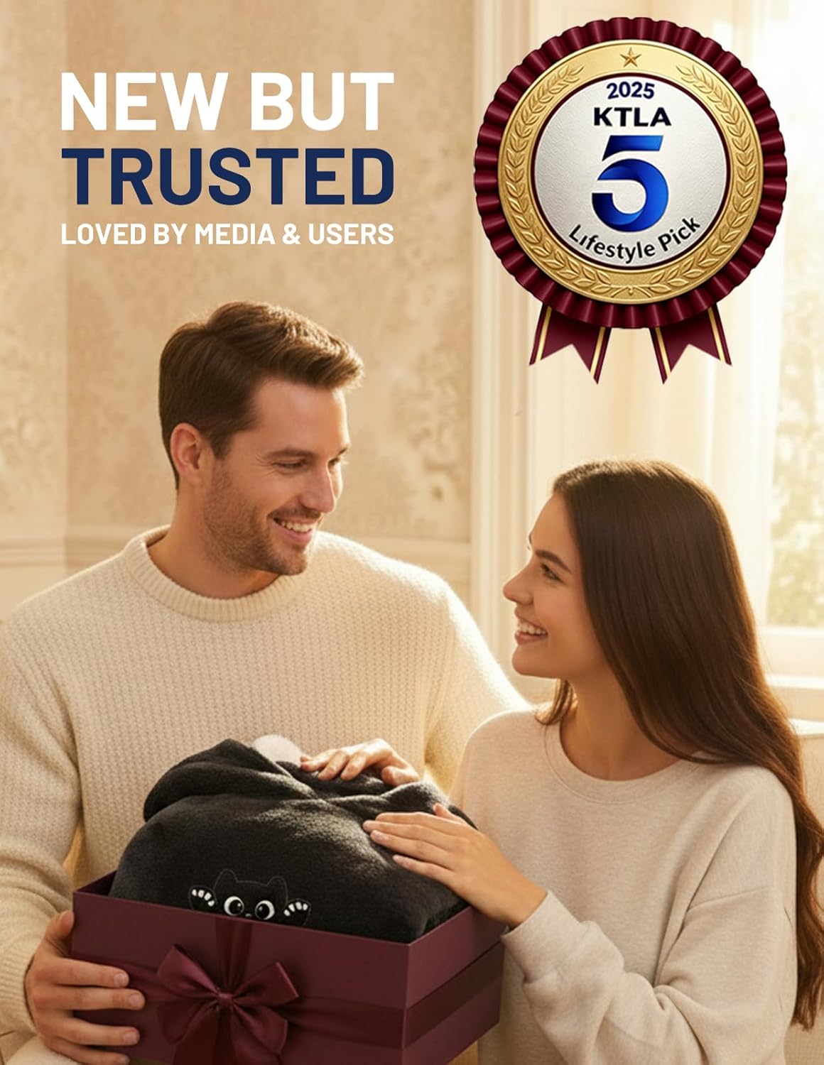 Mewaii Coperta Indossabile con Cappuccio Gatto Nero - immagine 2