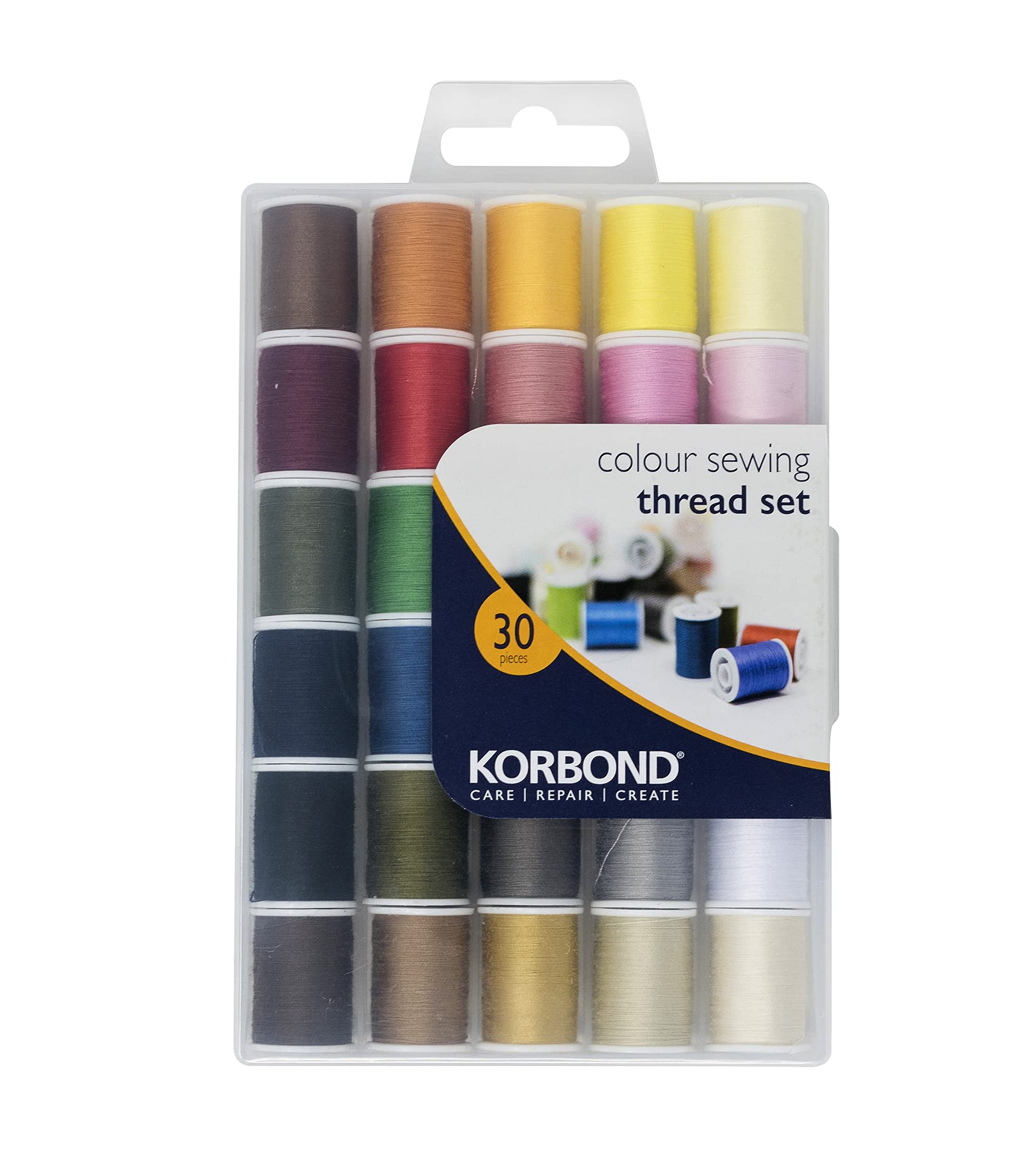 Korbond Set Completo per Cucire 30 Rocchetti 1350m