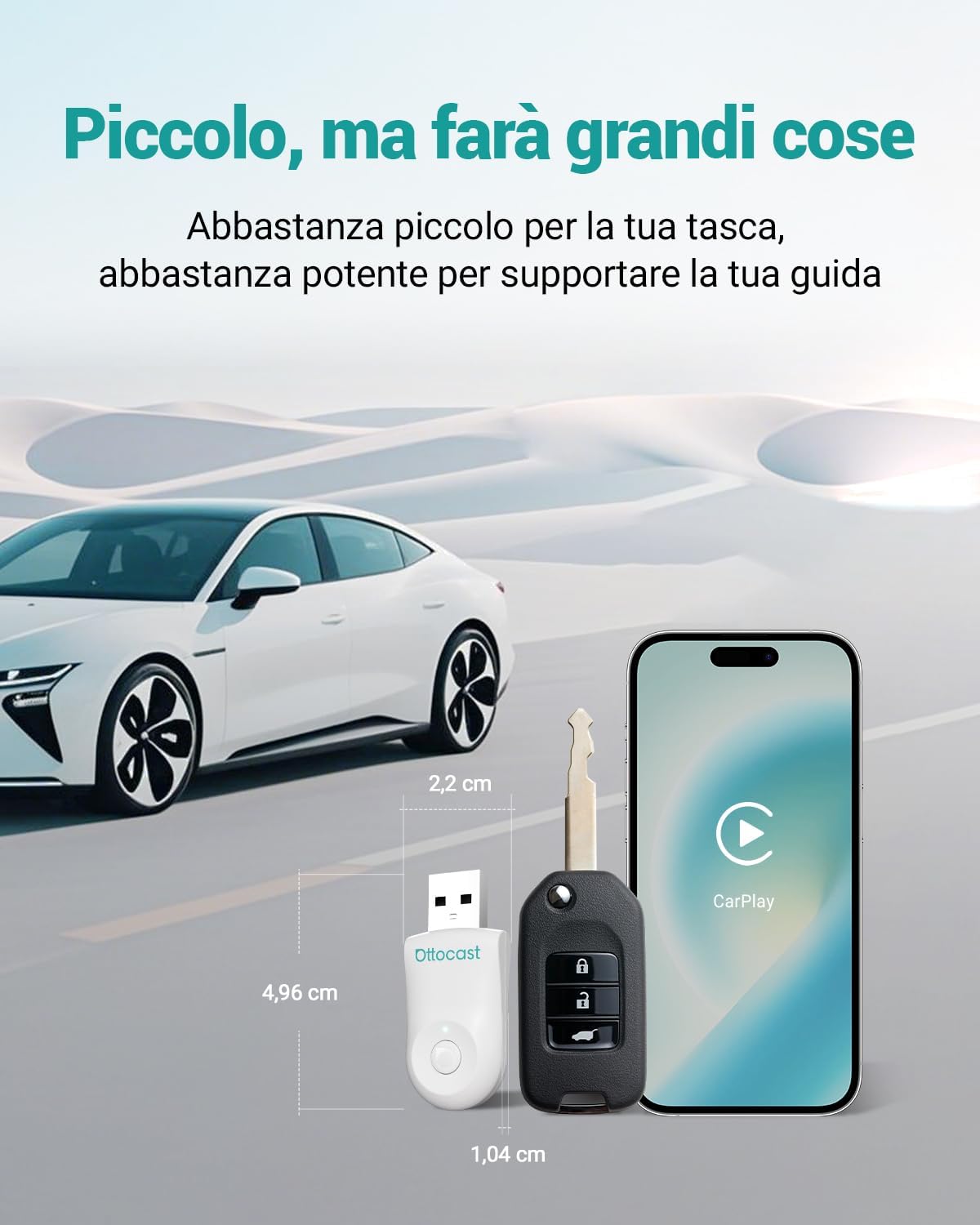 Ottocast MINI Adattatore Wireless CarPlay e Android Auto - immagine 5