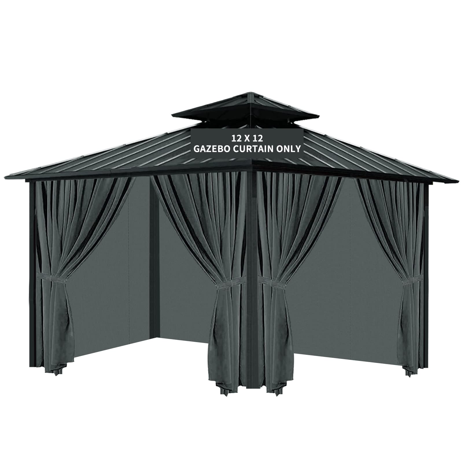 Tenda di Ricambio Universale per Gazebo 30x30cm, Grigio