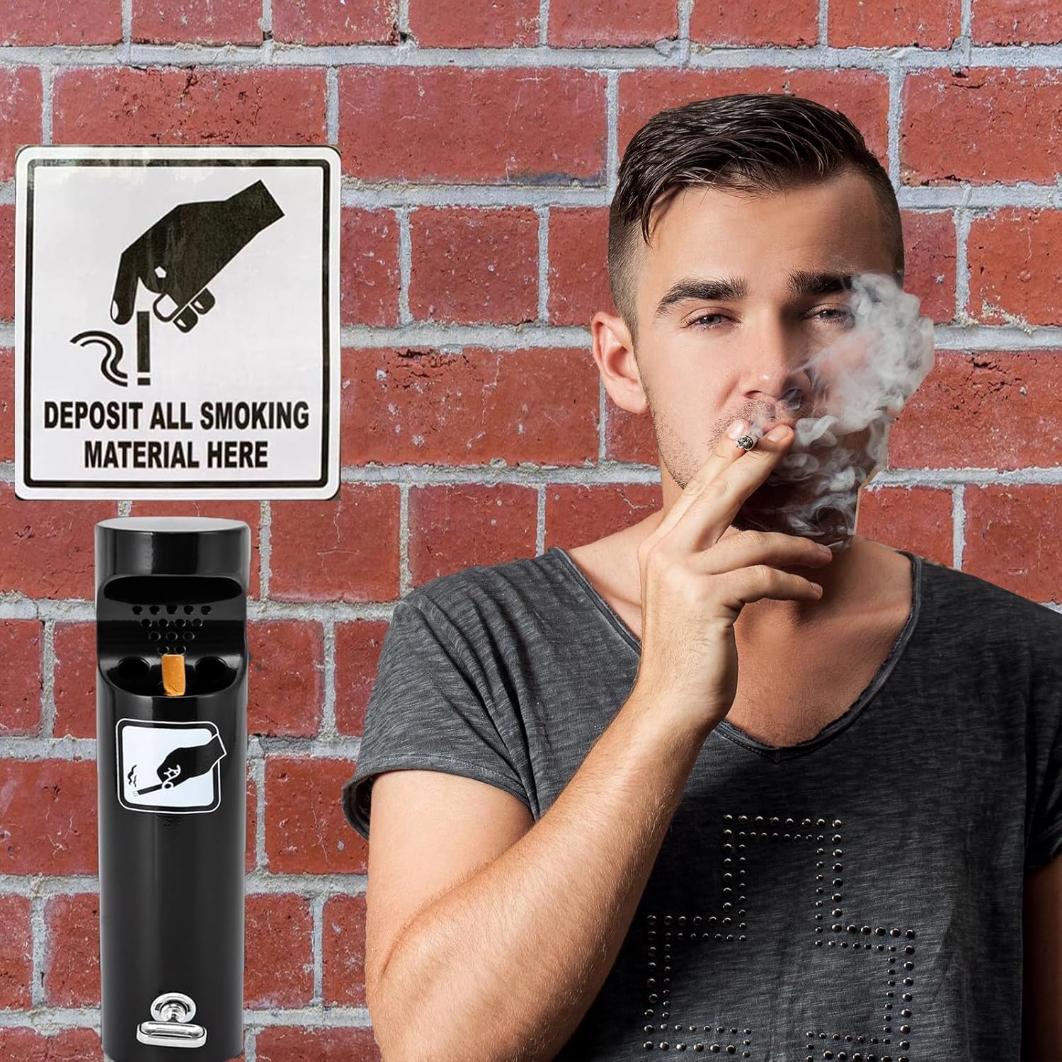 Poweka Posacenere da Parete in Acciaio Inossidabile (2 Pezzi) - immagine 6