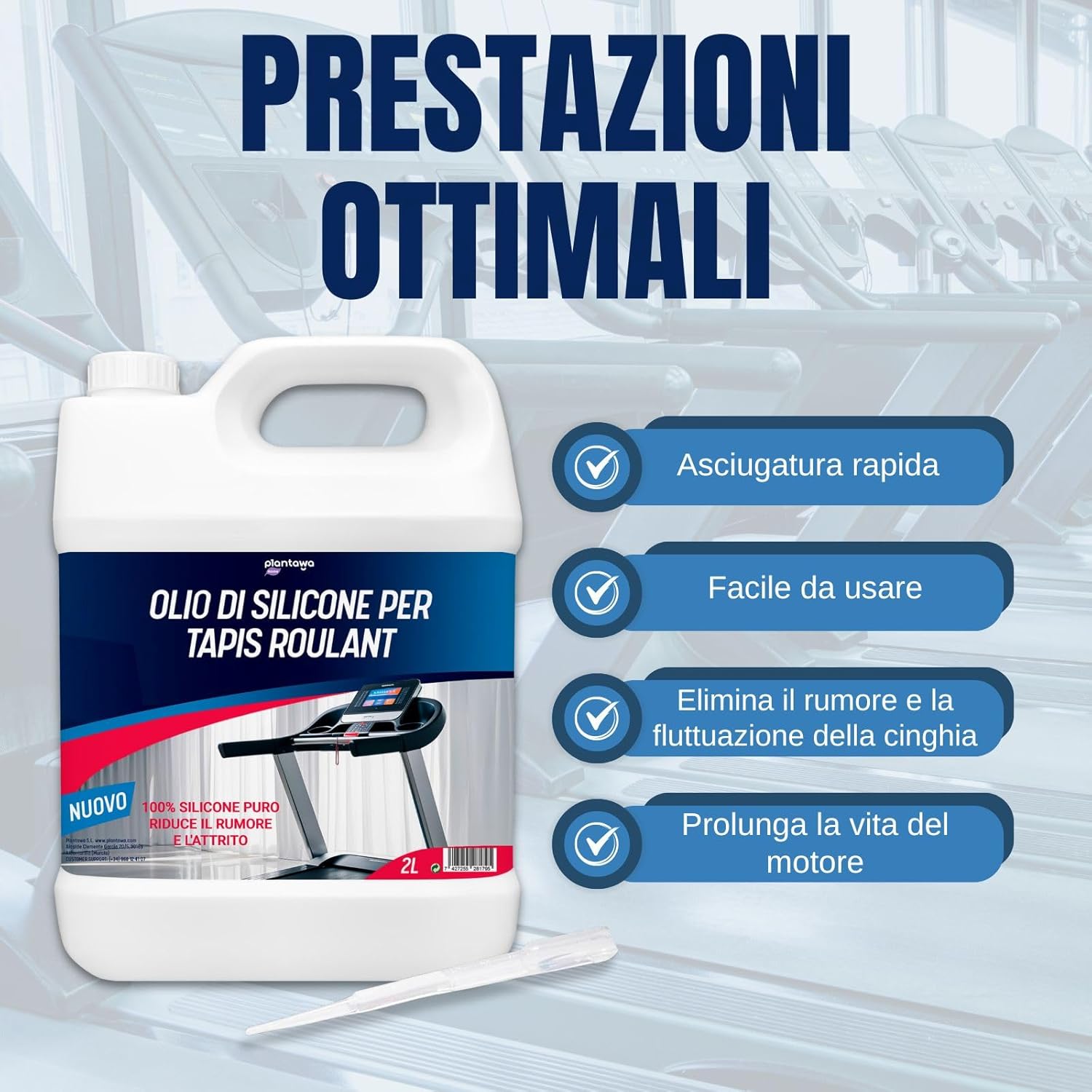 Plantawa Olio Lubrificante al Silicone per Tapis Roulant 2L - immagine 2