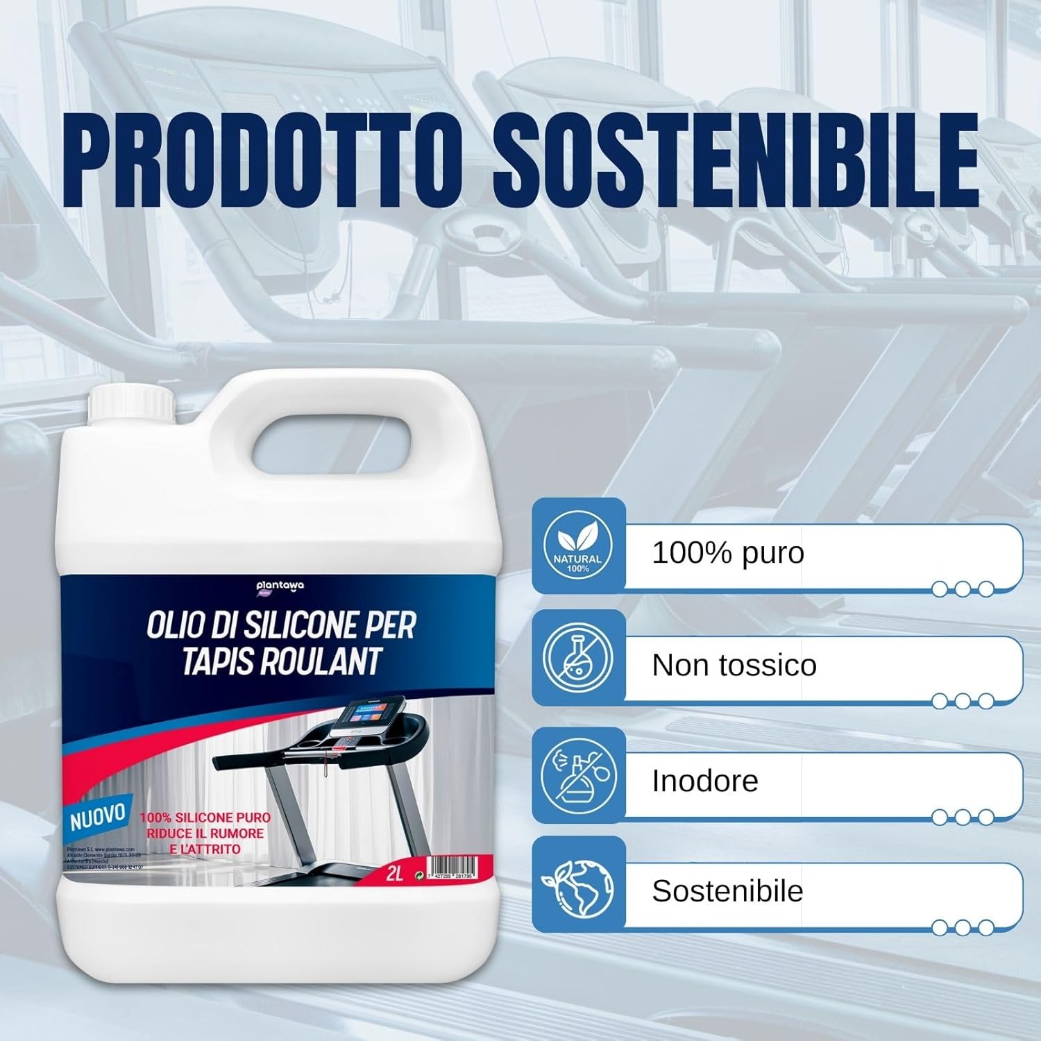 Plantawa Olio Lubrificante al Silicone per Tapis Roulant 2L - immagine 3