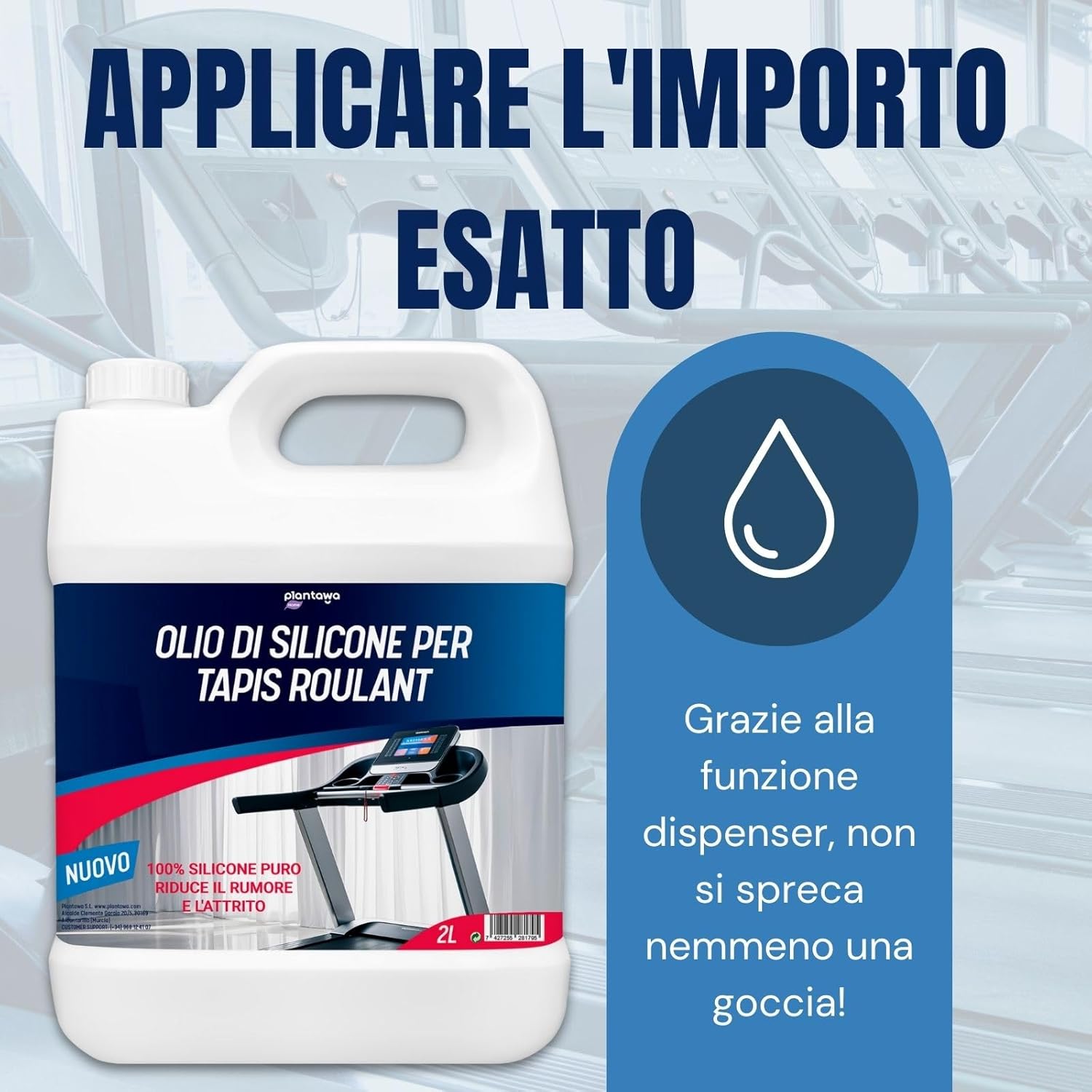 Plantawa Olio Lubrificante al Silicone per Tapis Roulant 2L - immagine 4