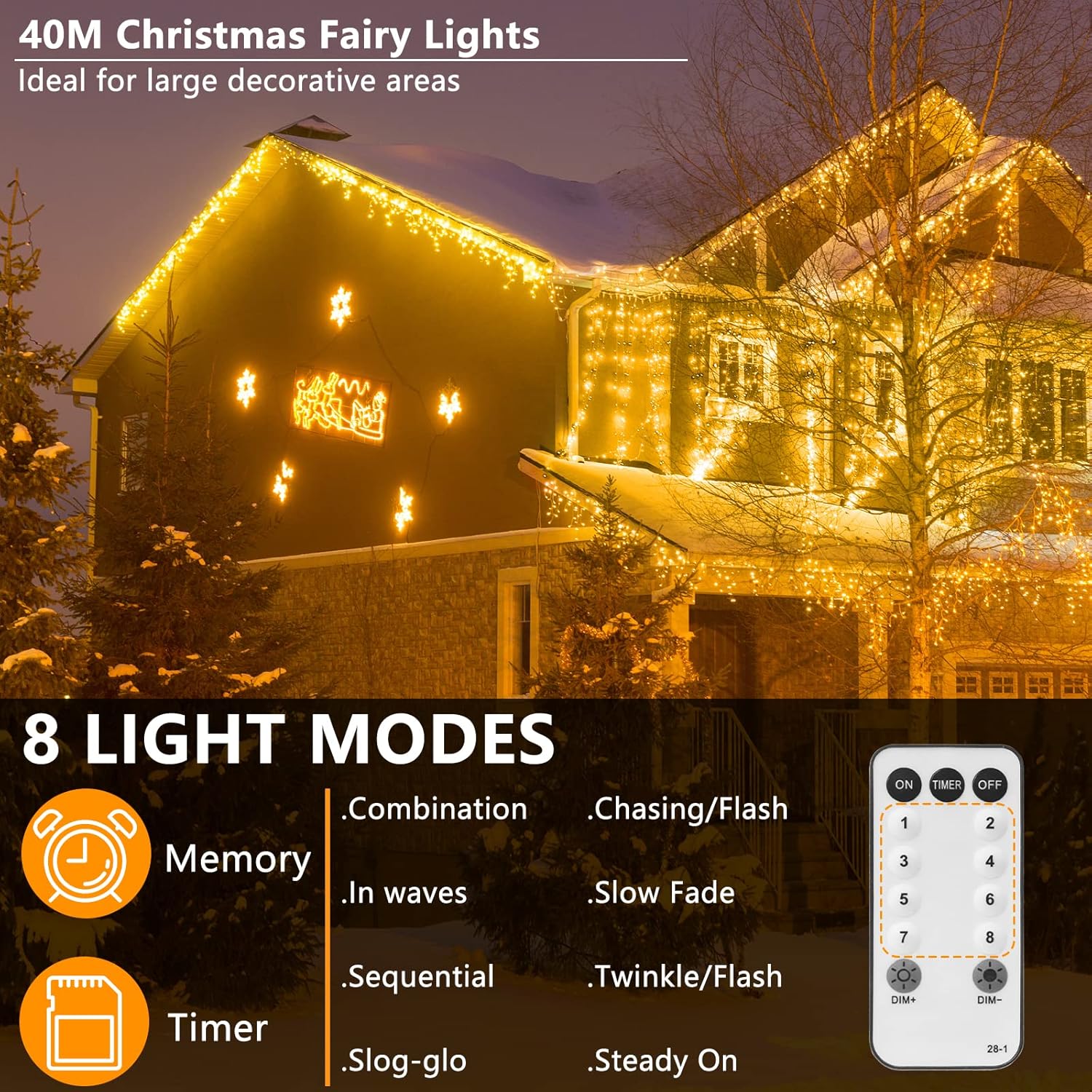 Yagopal Luci Natale Esterno 40M 320 LEDs - immagine 2